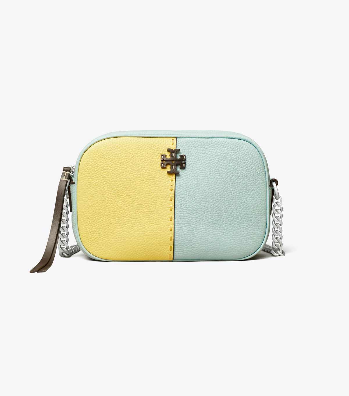 Azure / Lemon Tory Burch Mcgraw Color-block Women's Shoulder Bags | OUTLET-31274509