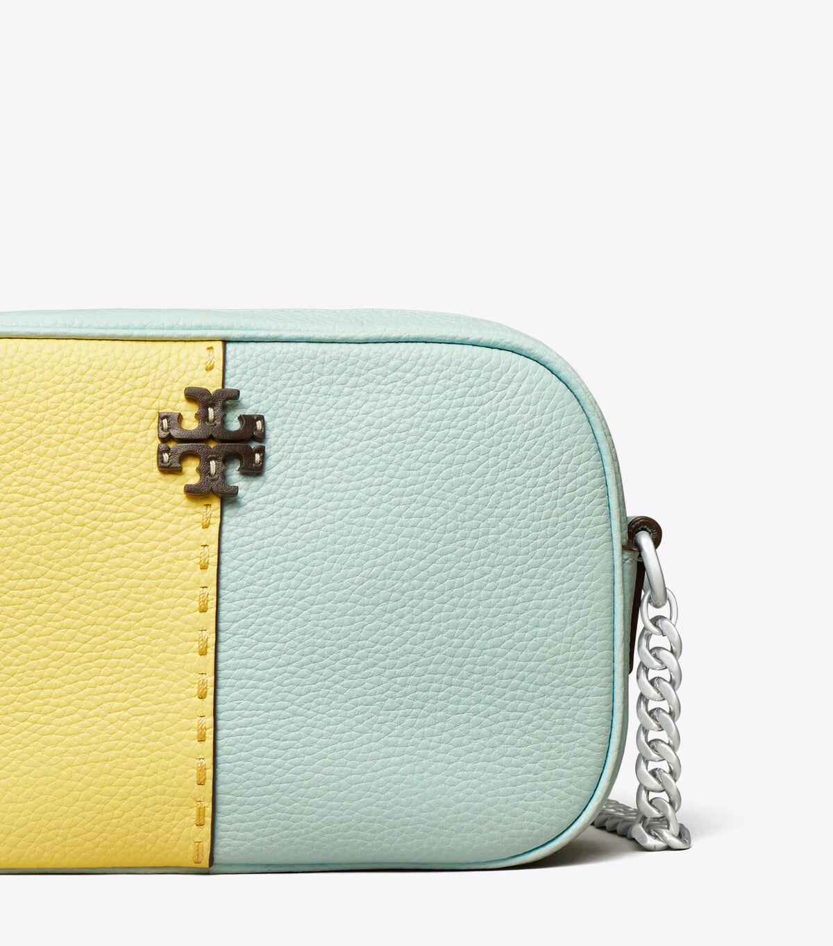 Azure / Lemon Tory Burch Mcgraw Color-block Women's Shoulder Bags | OUTLET-31274509