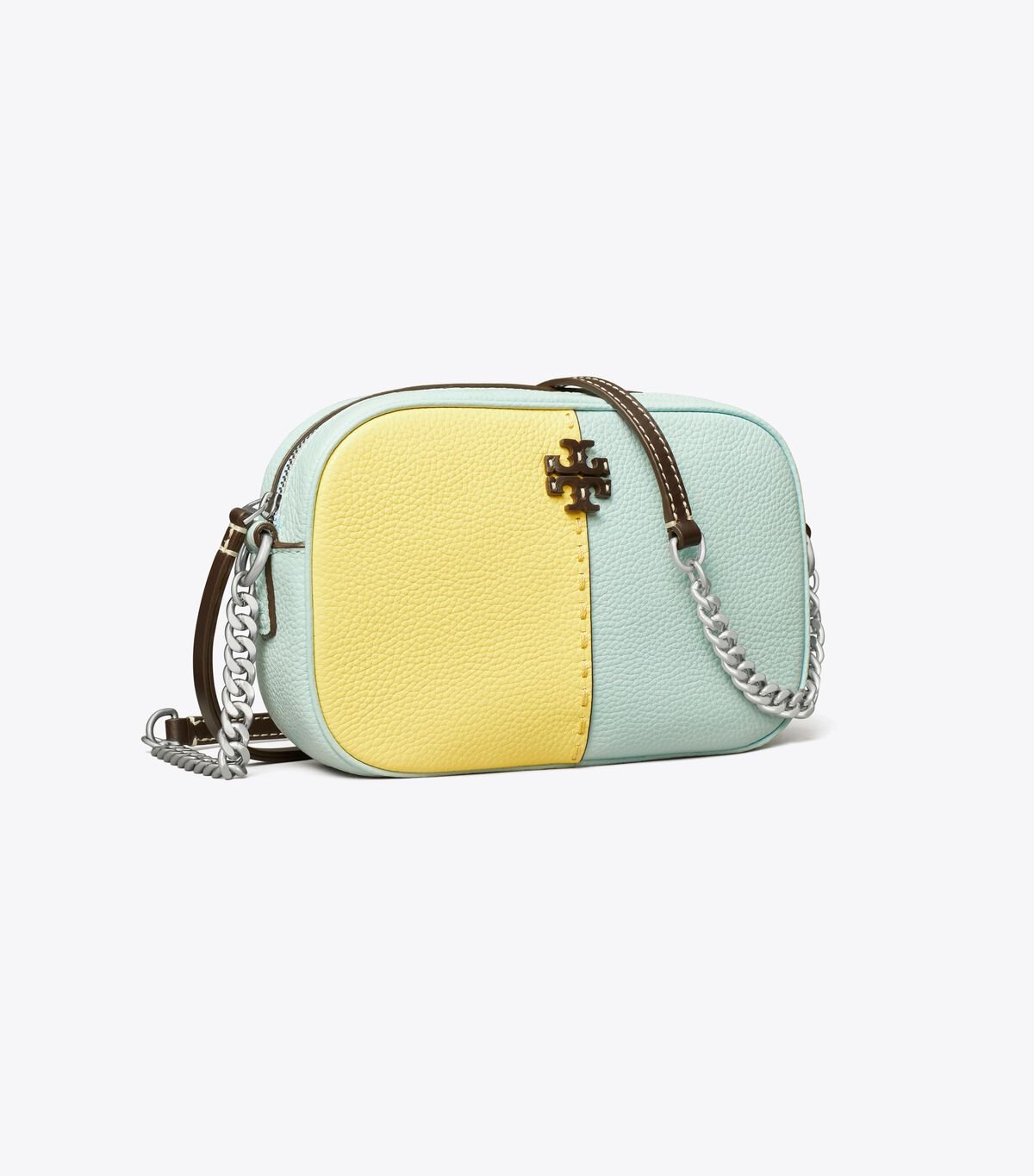 Azure / Lemon Tory Burch Mcgraw Color-block Women\'s Mini Bag | OUTLET-47180259