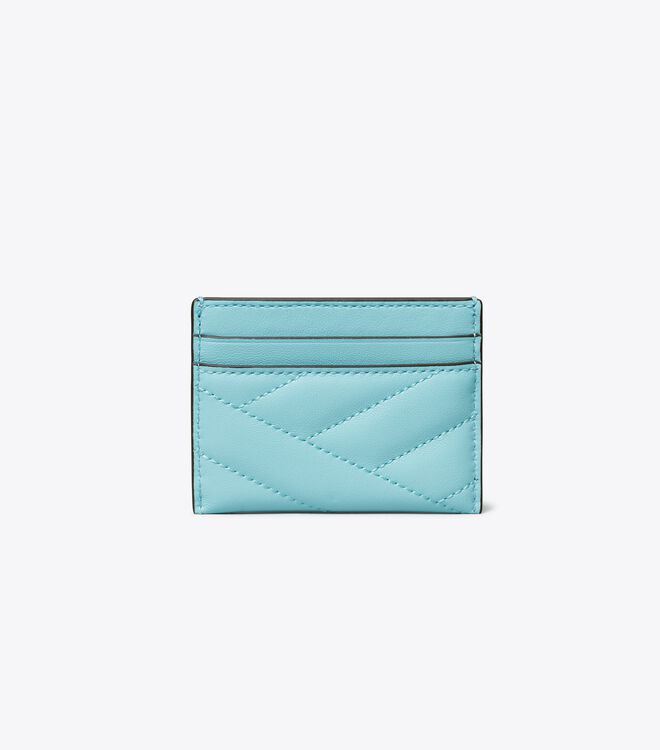 Azure Tory Burch Kira Chevron Women's Card Case | OUTLET-35624899