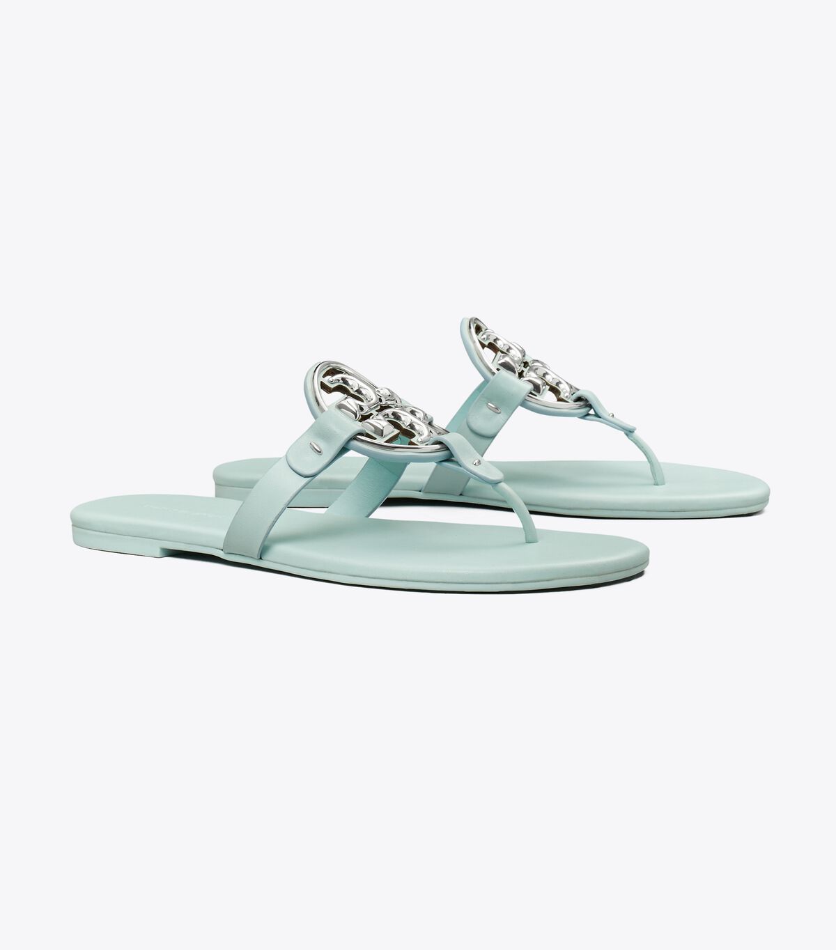 Azure Tory Burch Metal Miller Soft Women\'s Sandals | OUTLET-50134969