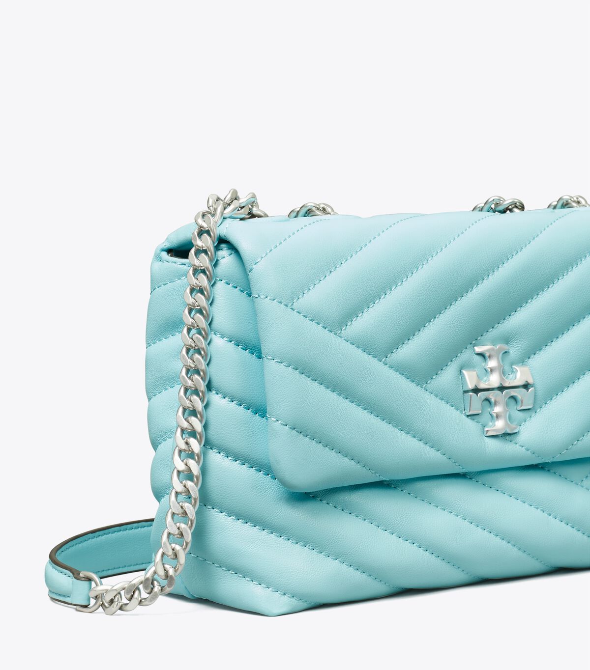 Azure Tory Burch Small Kira Chevron Convertible Women's Shoulder Bags | OUTLET-94860719