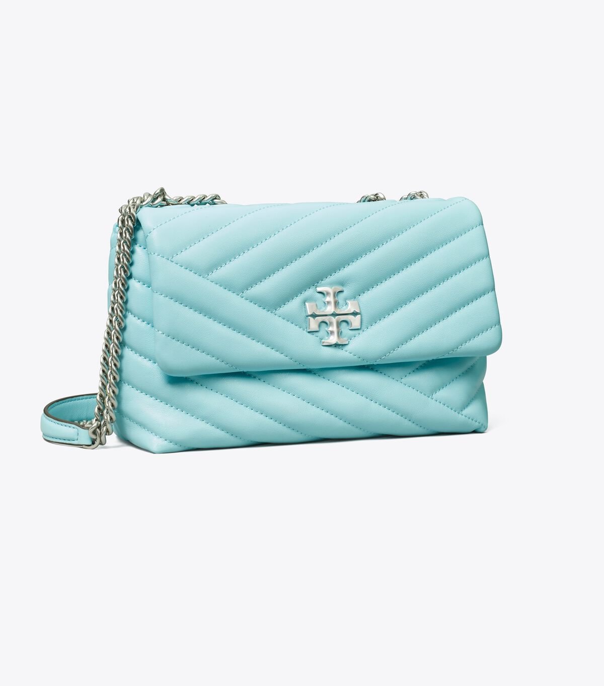 Azure Tory Burch Small Kira Chevron Convertible Women\'s Shoulder Bags | OUTLET-94860719