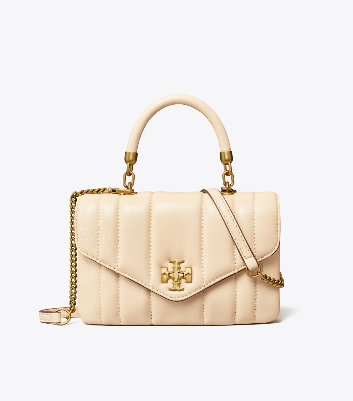 Beige Tory Burch Mini Kira Women's Satchel Bags | OUTLET-65740139