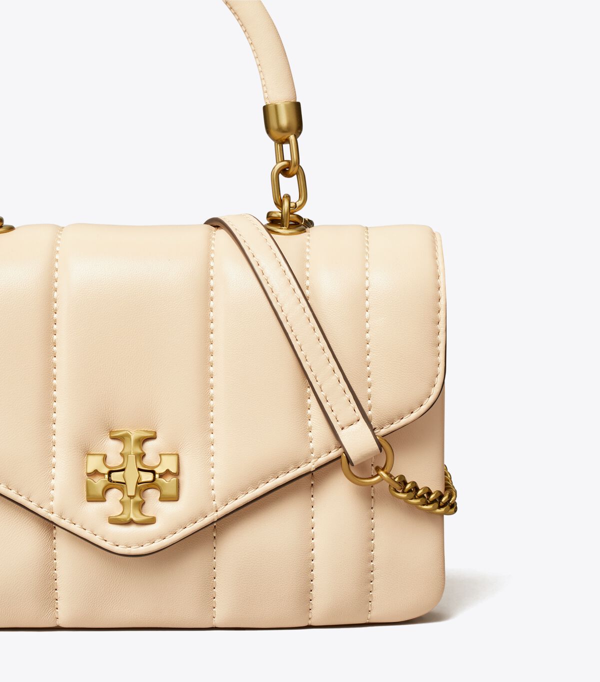 Beige Tory Burch Mini Kira Women's Satchel Bags | OUTLET-65740139