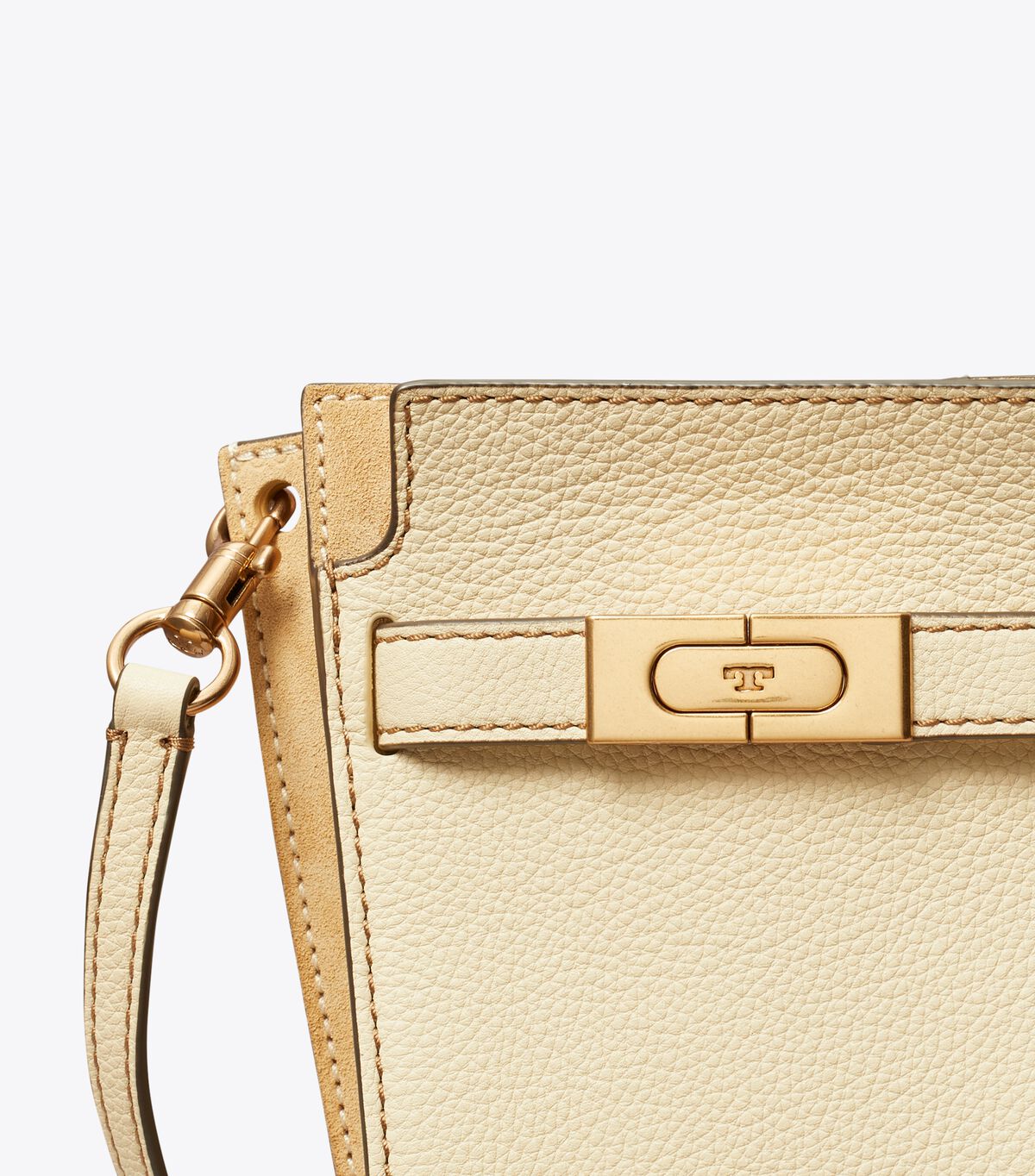 Beige Tory Burch Petite Lee Radziwill Pebbled Double Women's Mini Bag | OUTLET-36147589