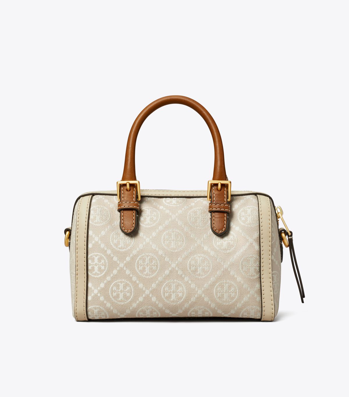 Beige Tory Burch Petite T Monogram Women's Satchel Bags | OUTLET-70456199