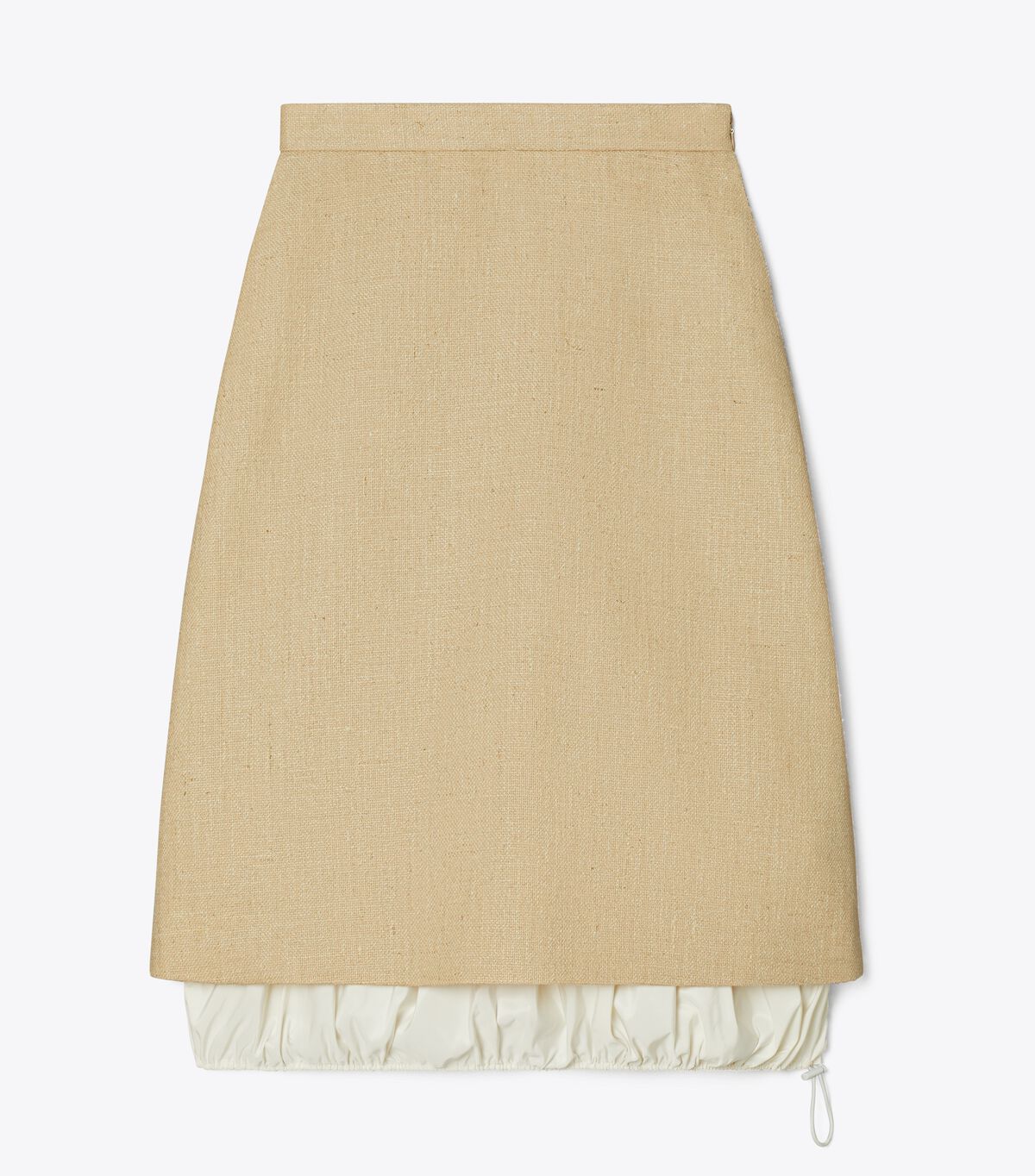 Beige Tory Burch Silk Linen Women\'s Skirts | OUTLET-89471329