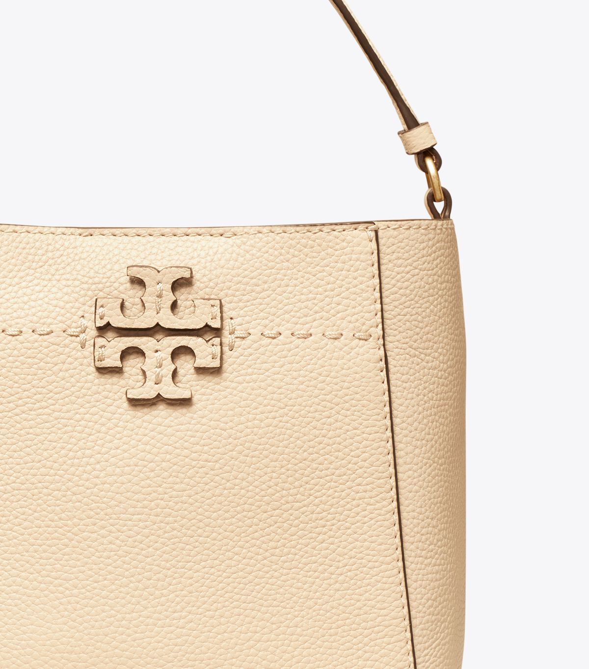 Beige Tory Burch Small Mcgraw Women's Bucket Bags | OUTLET-19367859