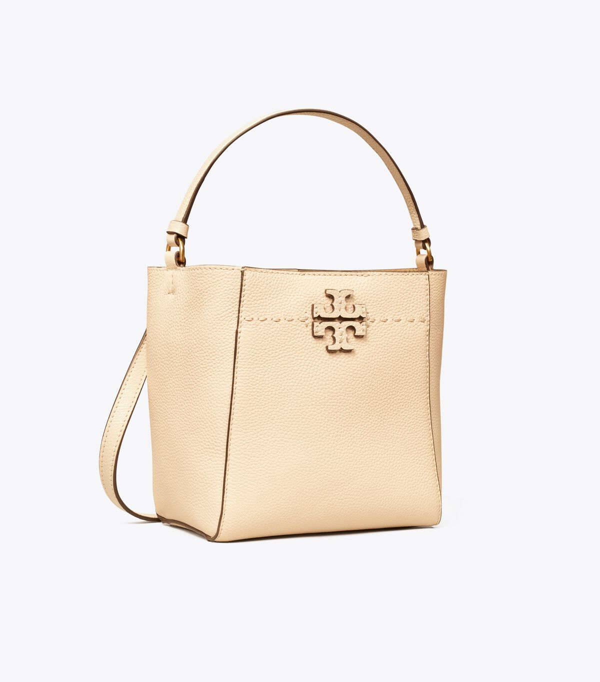 Beige Tory Burch Small Mcgraw Women\'s Bucket Bags | OUTLET-19367859