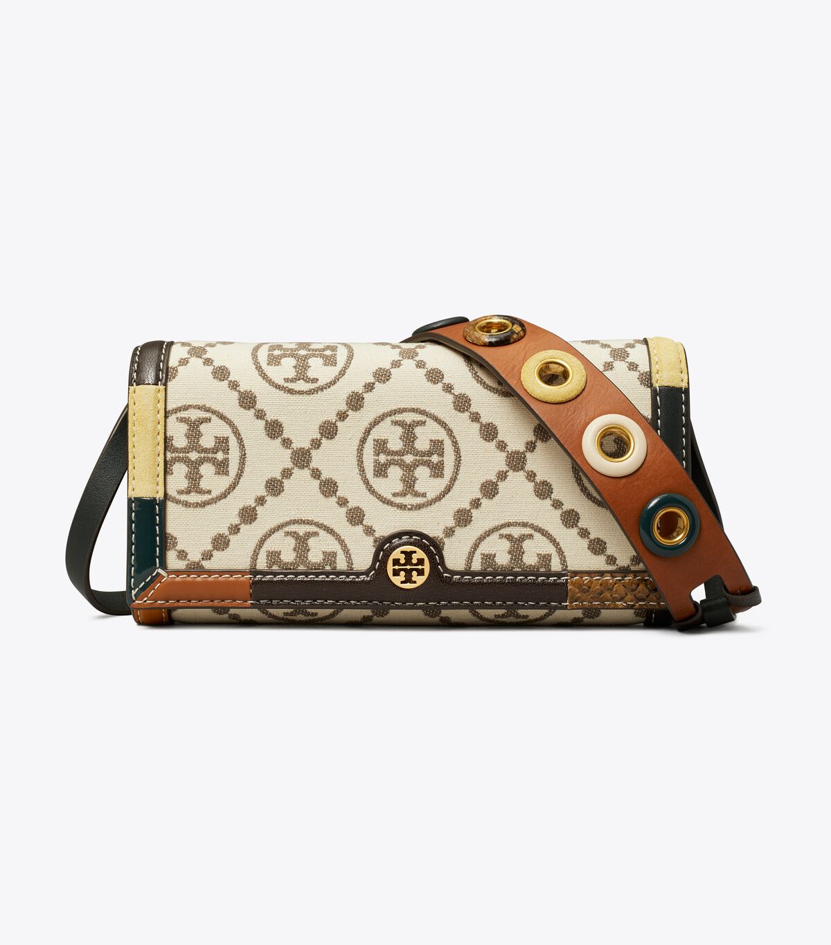 Beige Tory Burch T Monogram Grommet Women's Crossbody Bags | OUTLET-17283649