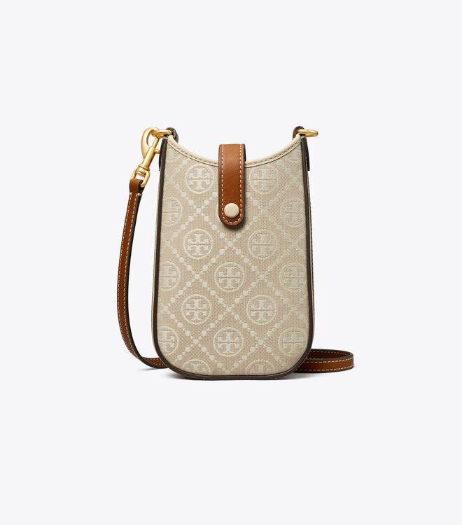 Beige Tory Burch T Monogram Women's Crossbody Bags | OUTLET-54271639