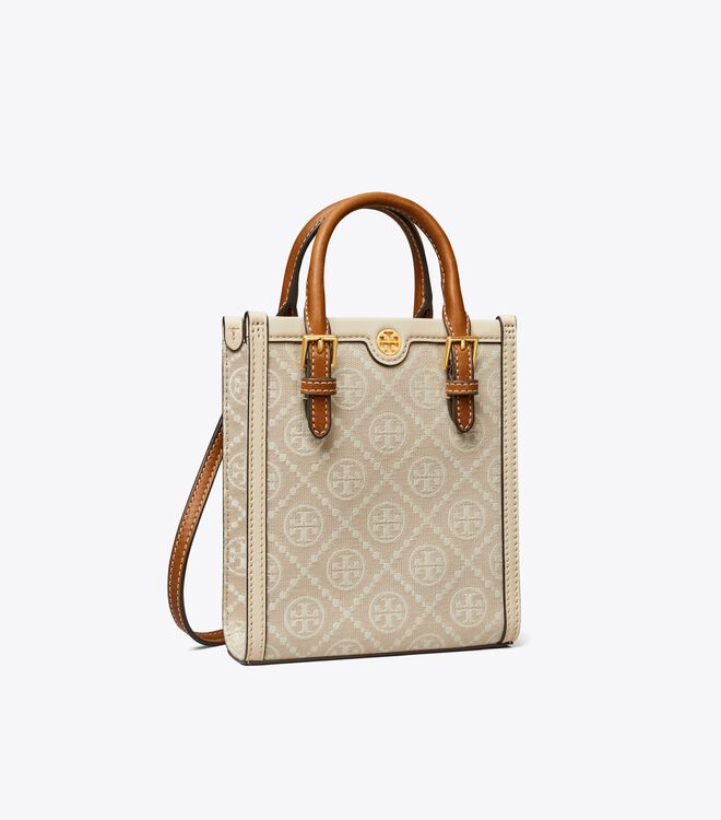 Beige Tory Burch T Monogram Women\'s Mini Bag | OUTLET-15947029