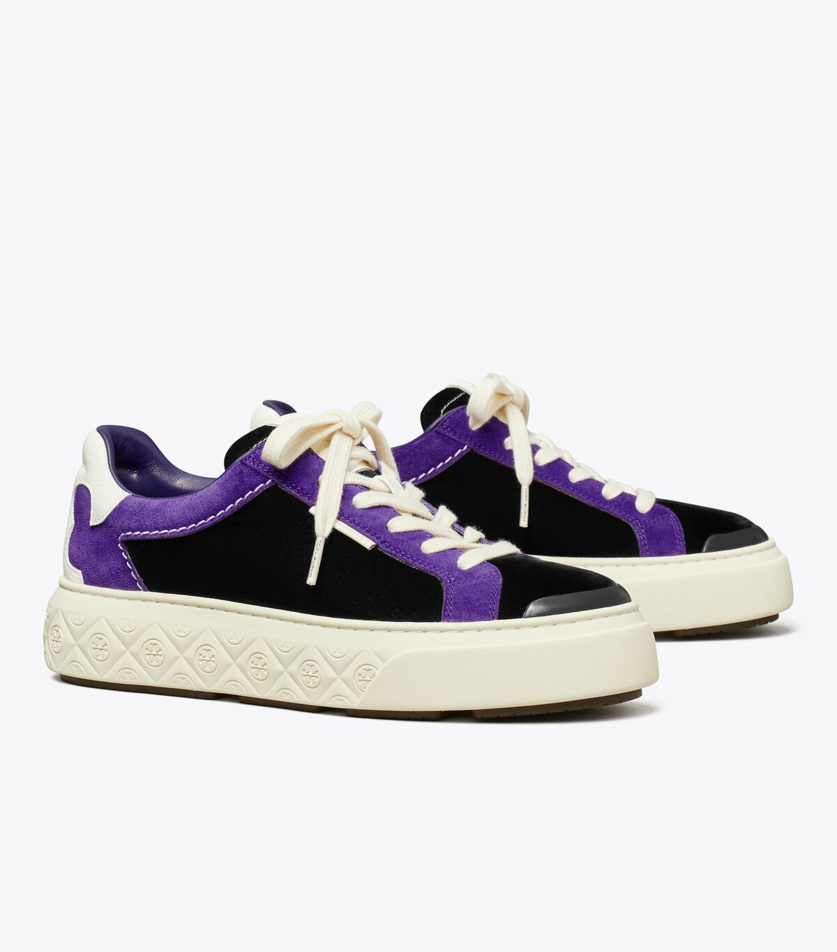 Black / Deep Purple / White Tory Burch Ladybug Women\'s Sneakers | OUTLET-09284169