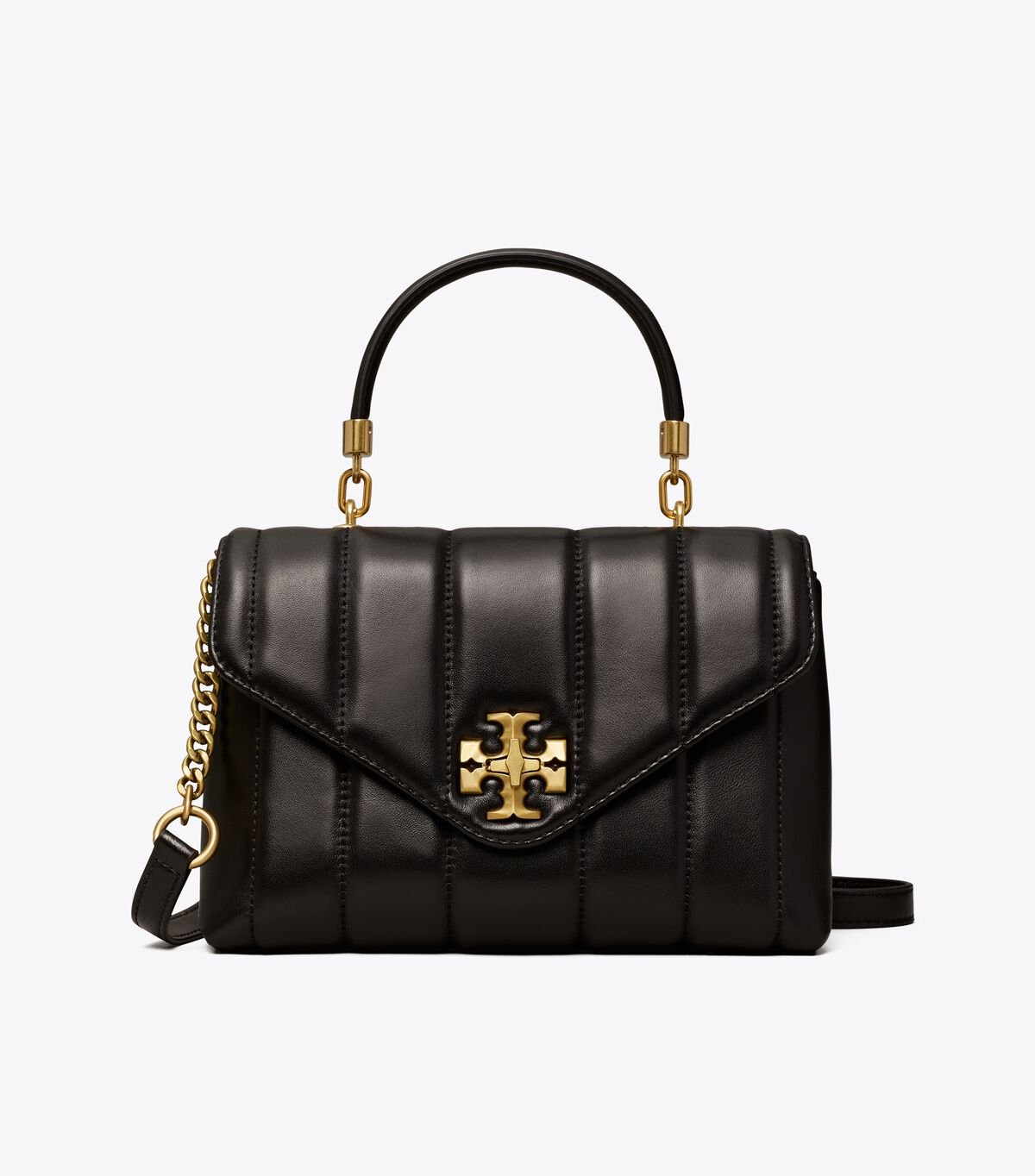 Black / Gold Tory Burch Small Kira Quilted Women's Satchel Bags | OUTLET-17205489