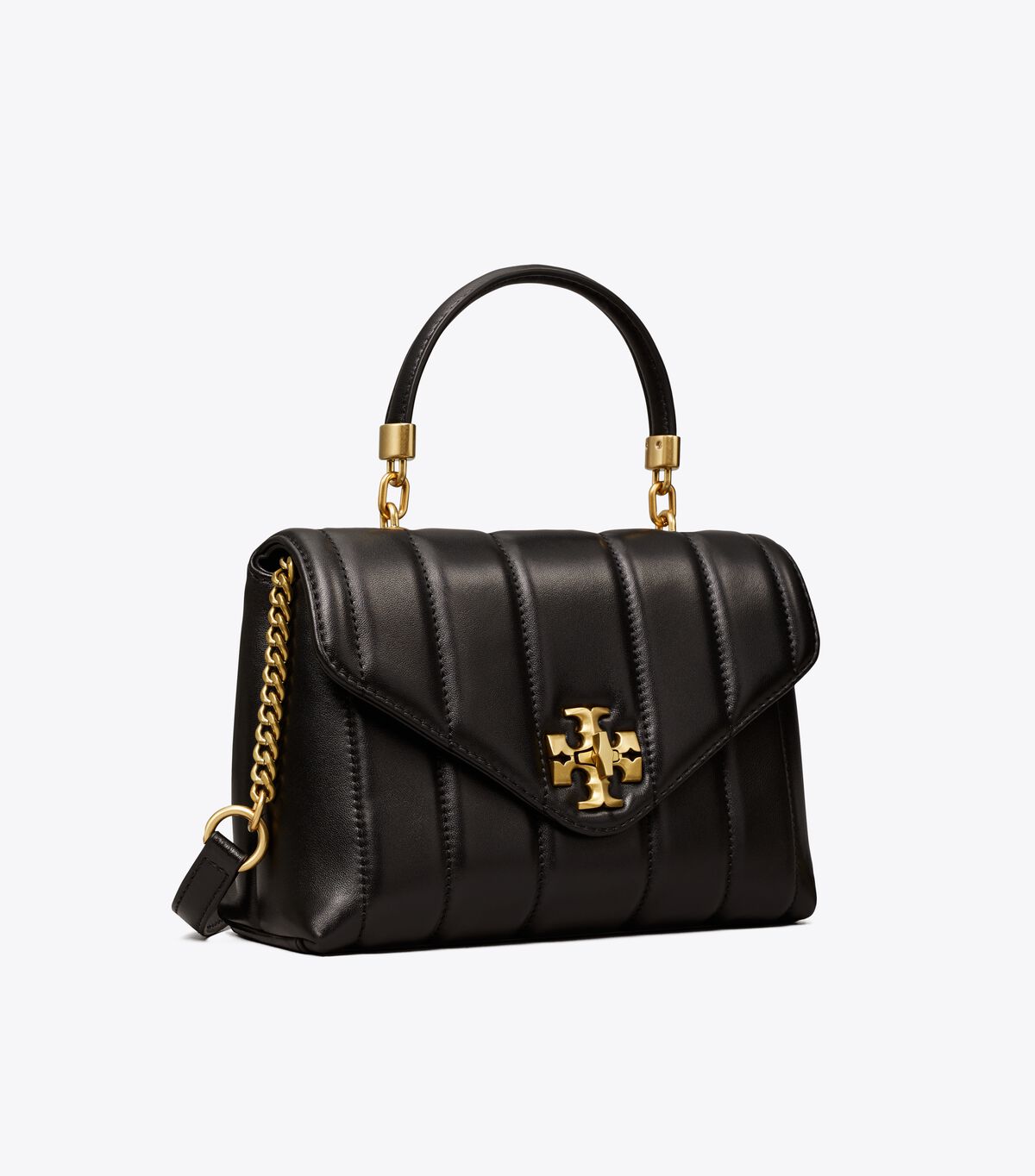 Black / Gold Tory Burch Small Kira Quilted Women\'s Satchel Bags | OUTLET-17205489