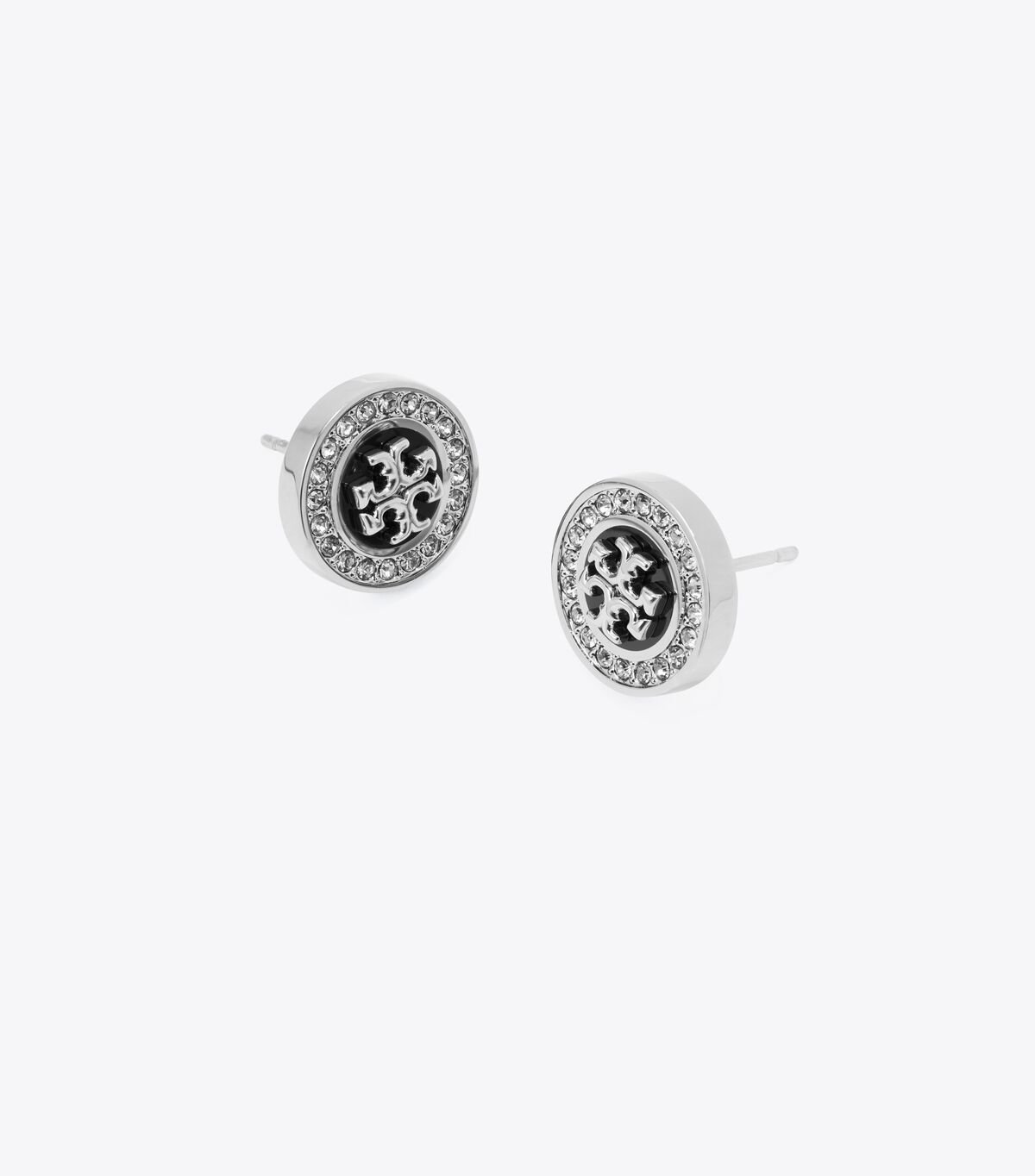 Black / Multicolor Tory Burch Kira Pavé Enamel Circle-stud Women's Earrings | OUTLET-92536489