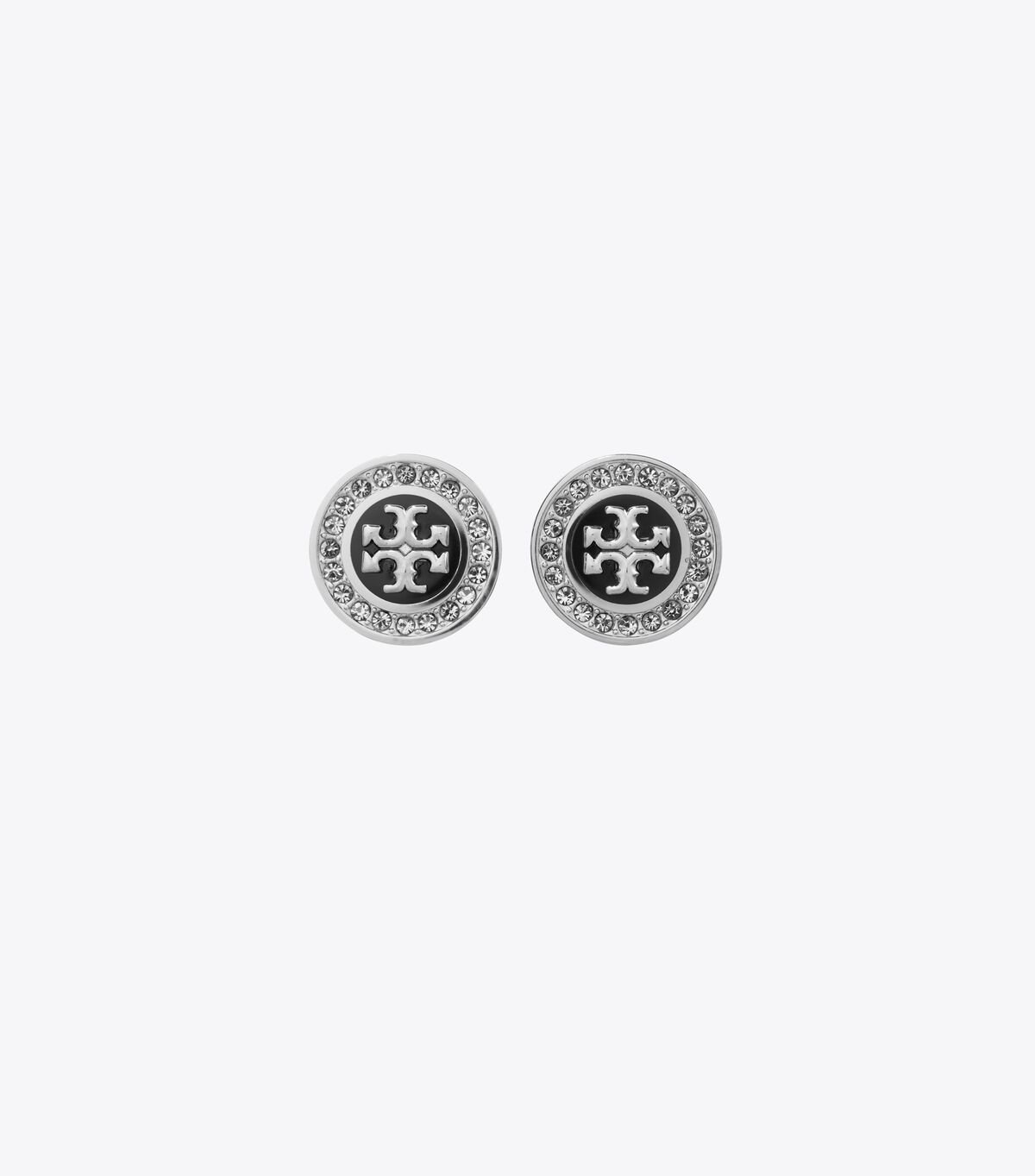 Black / Multicolor Tory Burch Kira Pavé Enamel Circle-stud Women\'s Earrings | OUTLET-92536489