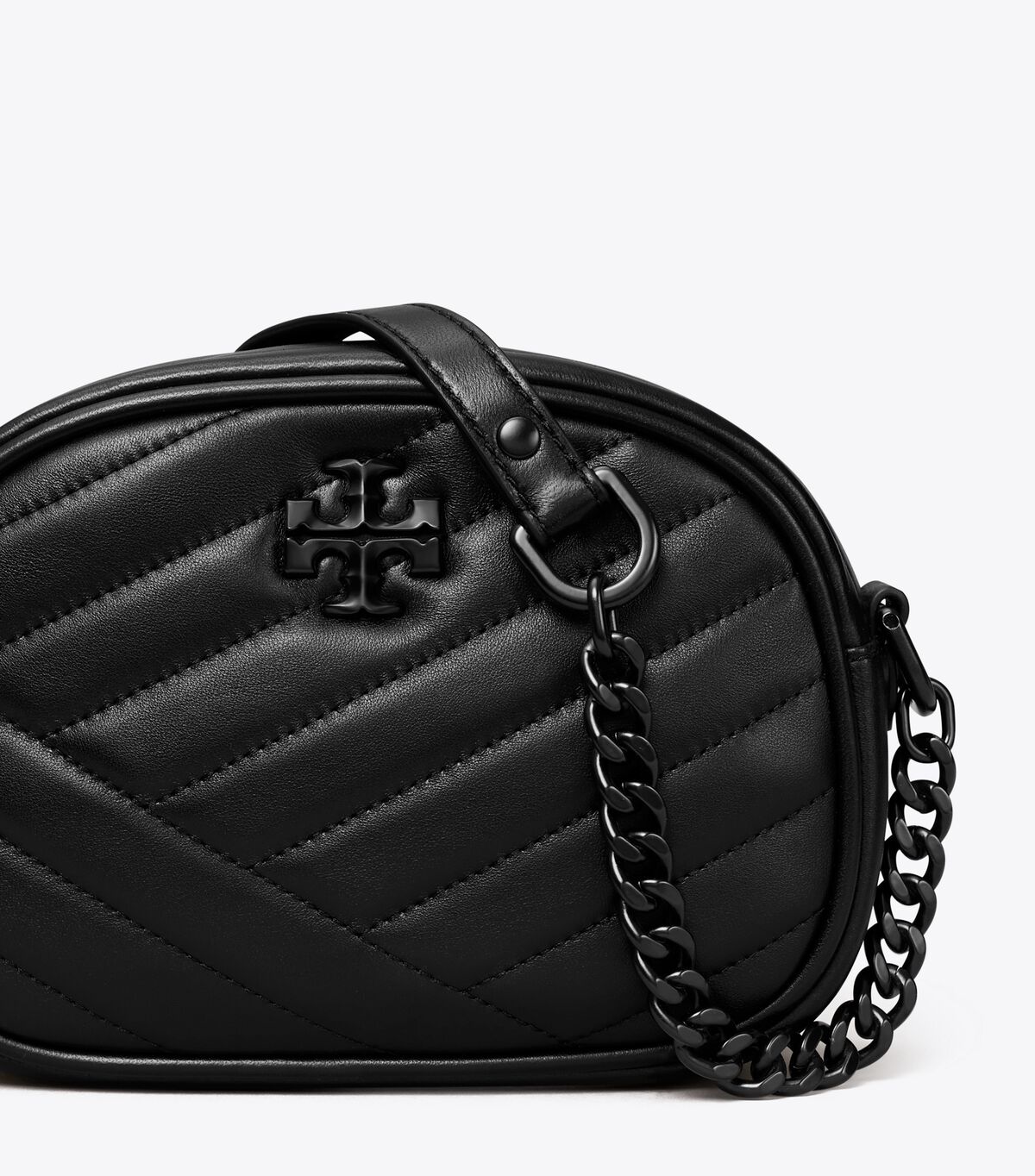 Black / Silver Tory Burch Small Kira Chevron Women's Mini Bag | OUTLET-29180749