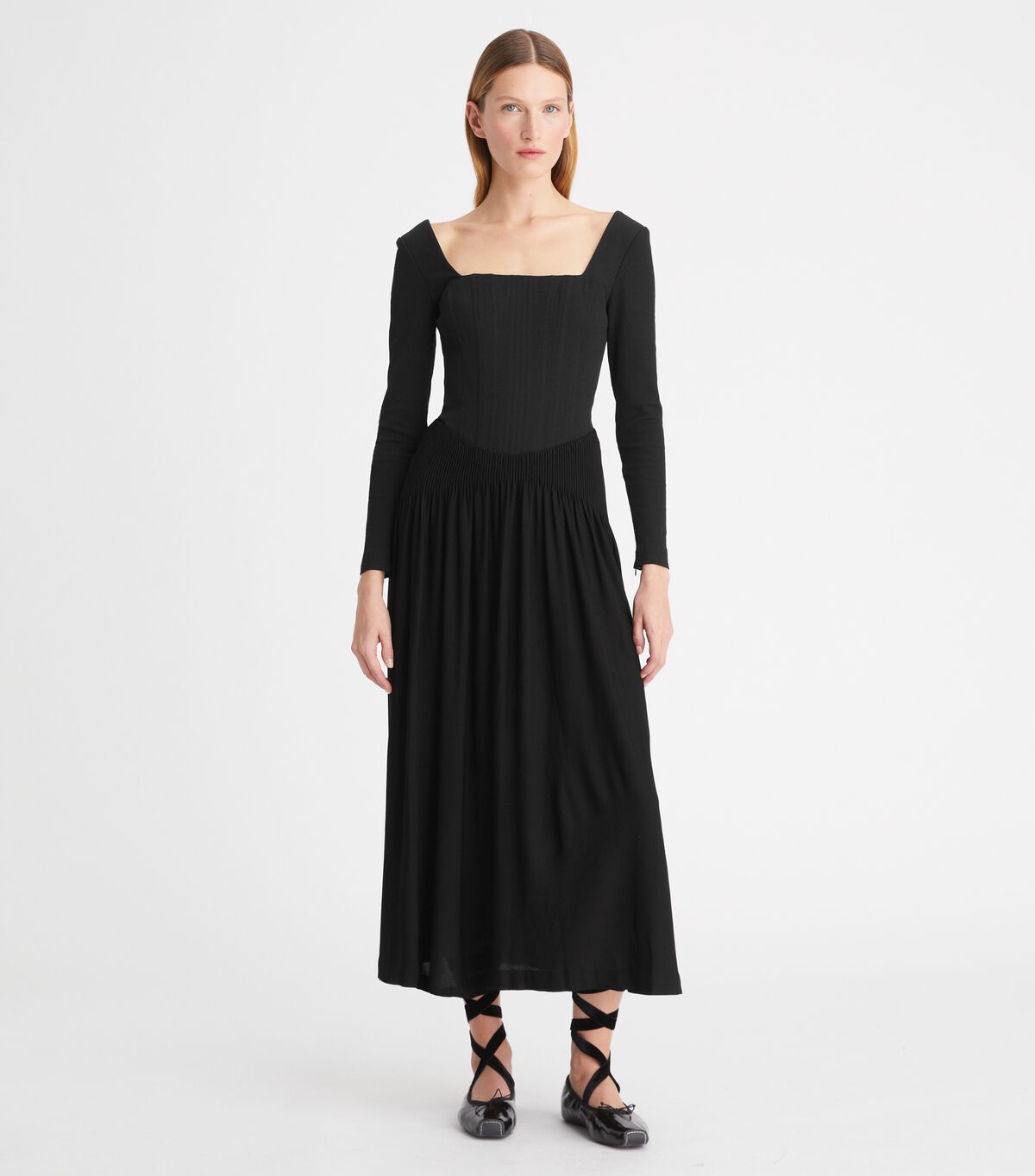 Black Tory Burch Corset Women's Dress | OUTLET-82390459