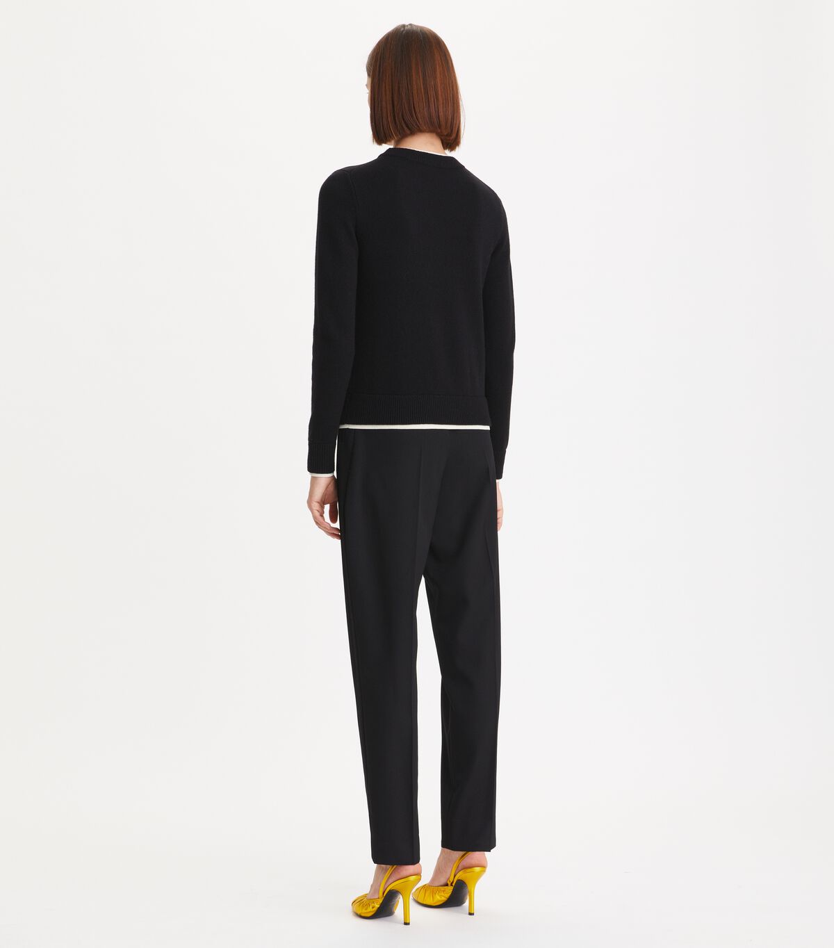 Black Tory Burch Double Layer Cashmere Women's Sweaters | OUTLET-73082699