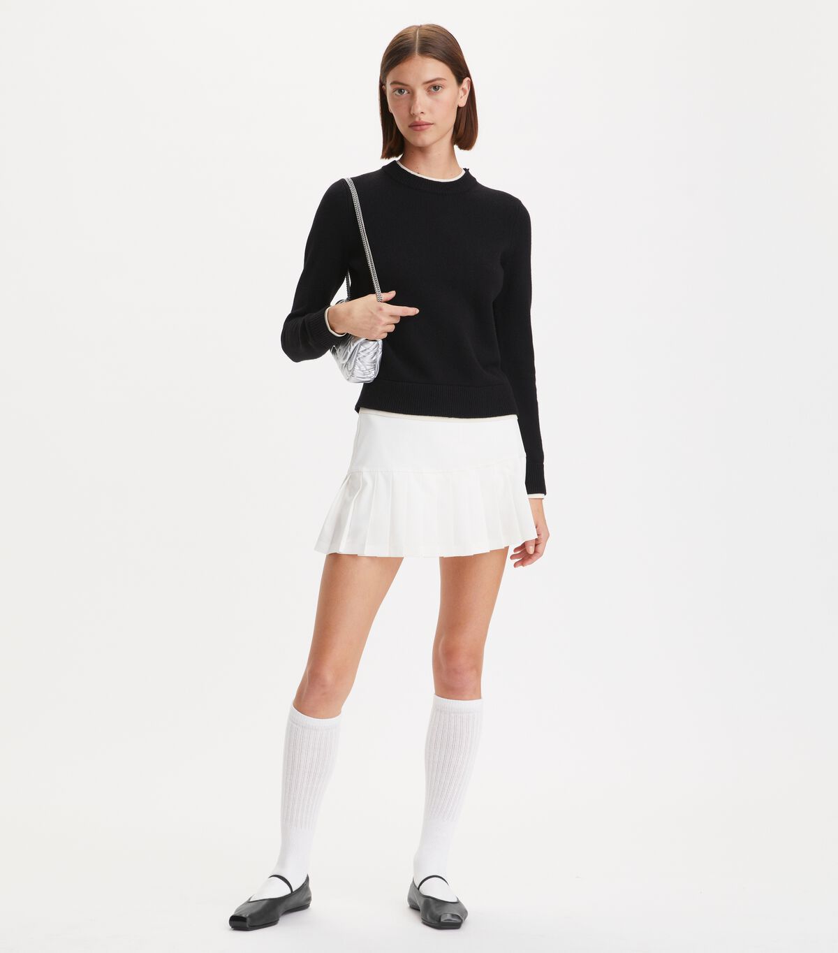 Black Tory Burch Double Layer Cashmere Women's Sweaters | OUTLET-73082699