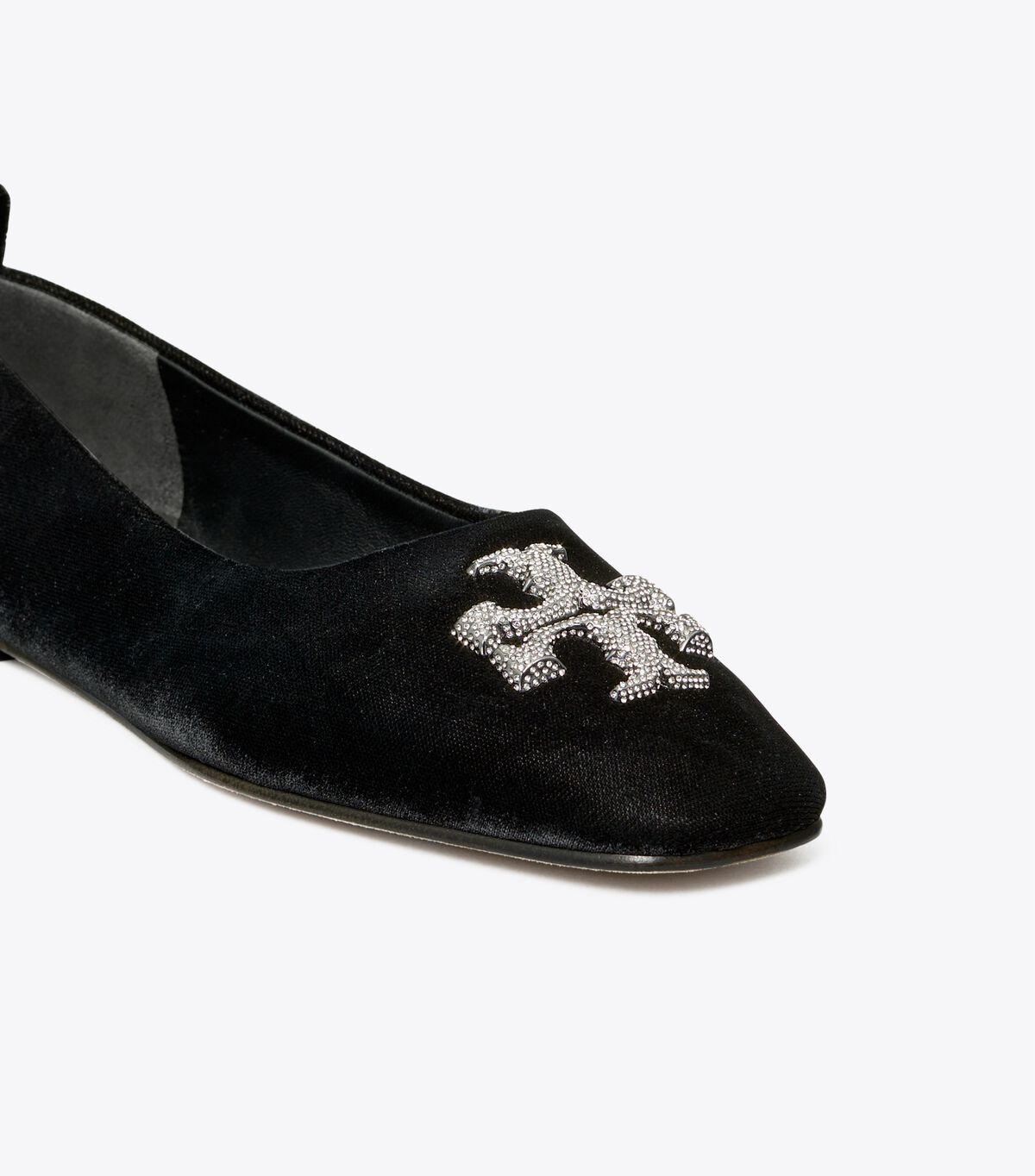 Black Tory Burch Eleanor Pavé Women's Ballet Flats | OUTLET-48793129