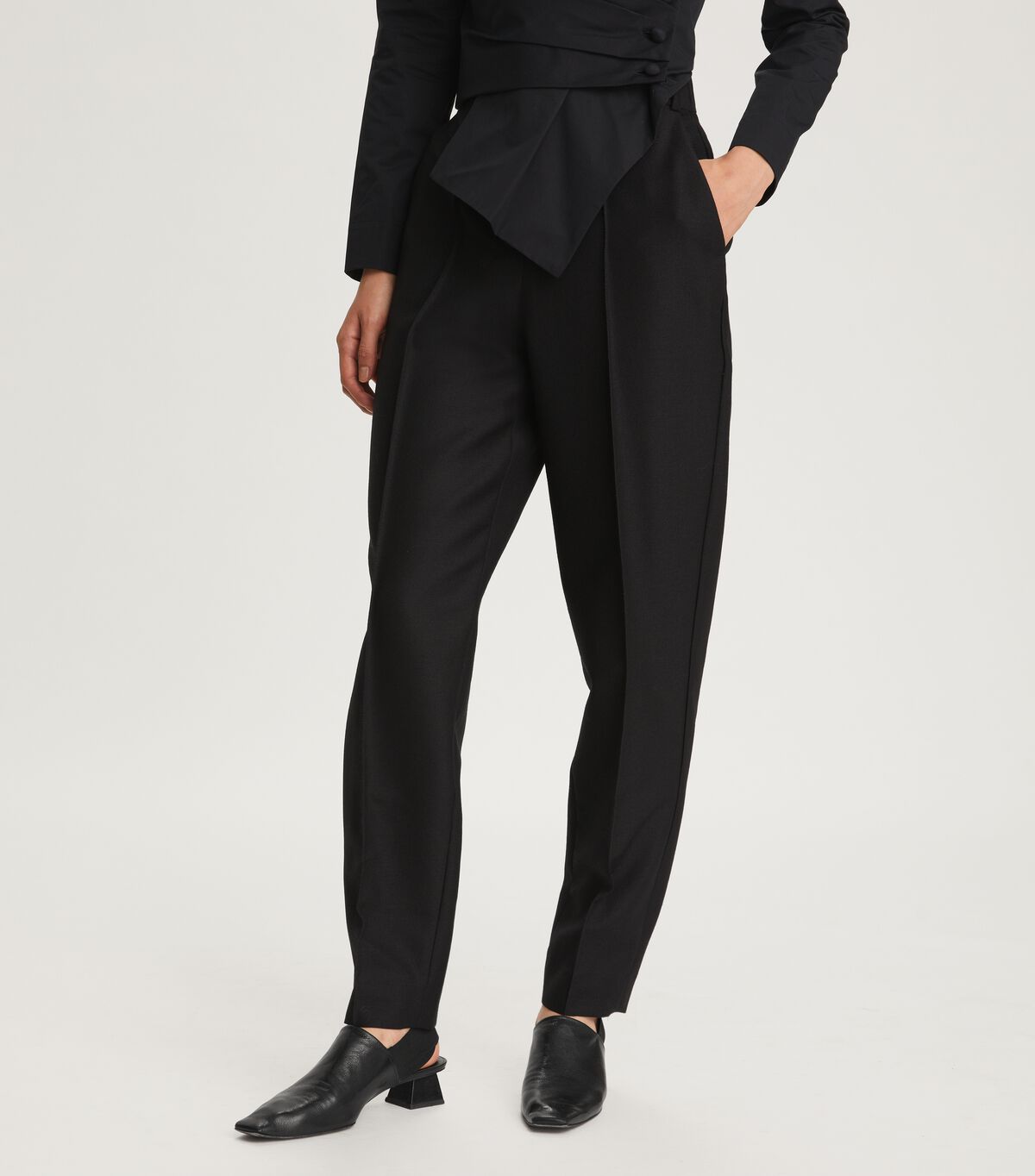 Black Tory Burch English Mohair Women's Pants | OUTLET-89206759