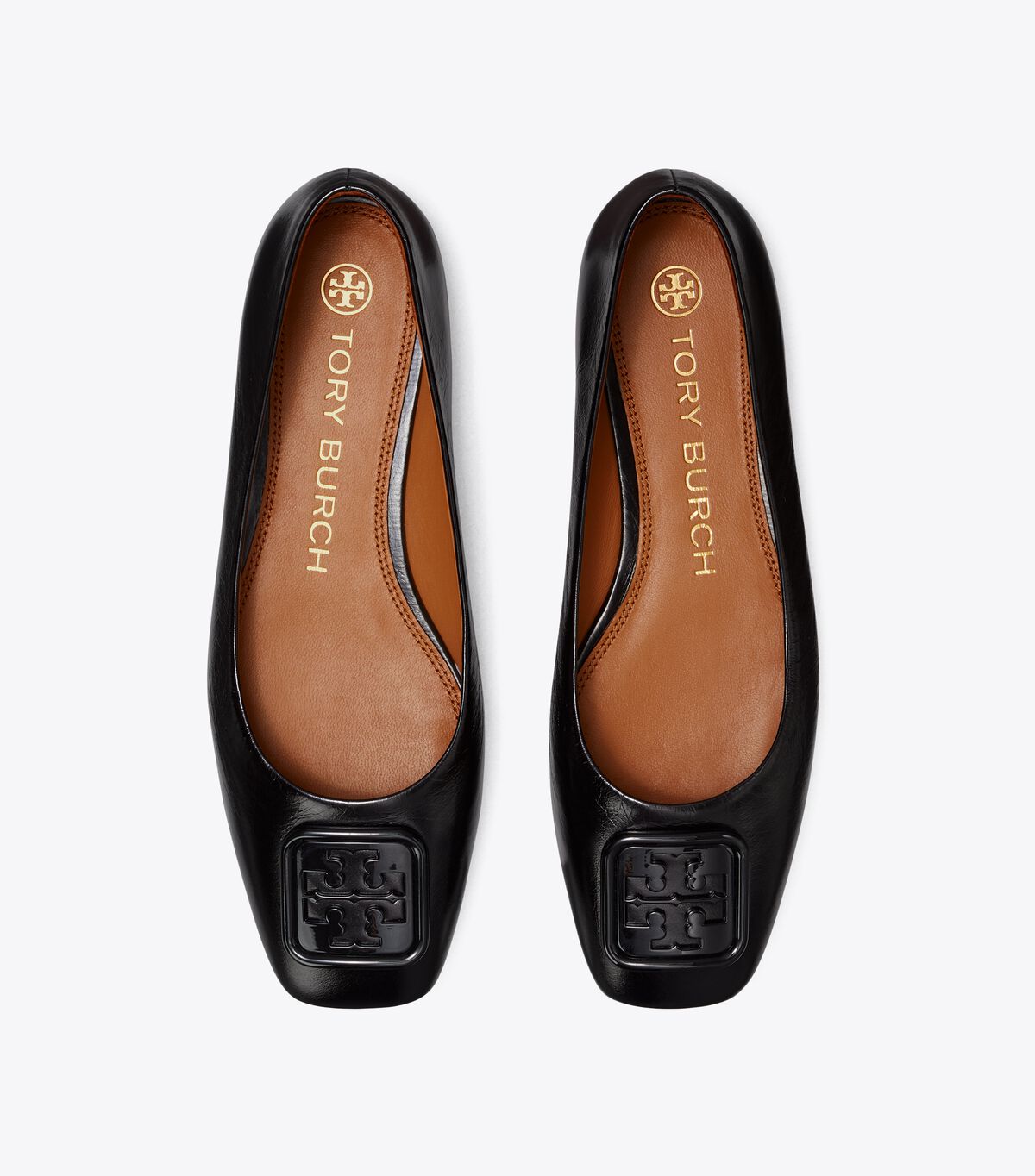 Black Tory Burch Georgia Women's Ballet Flats | OUTLET-60534919