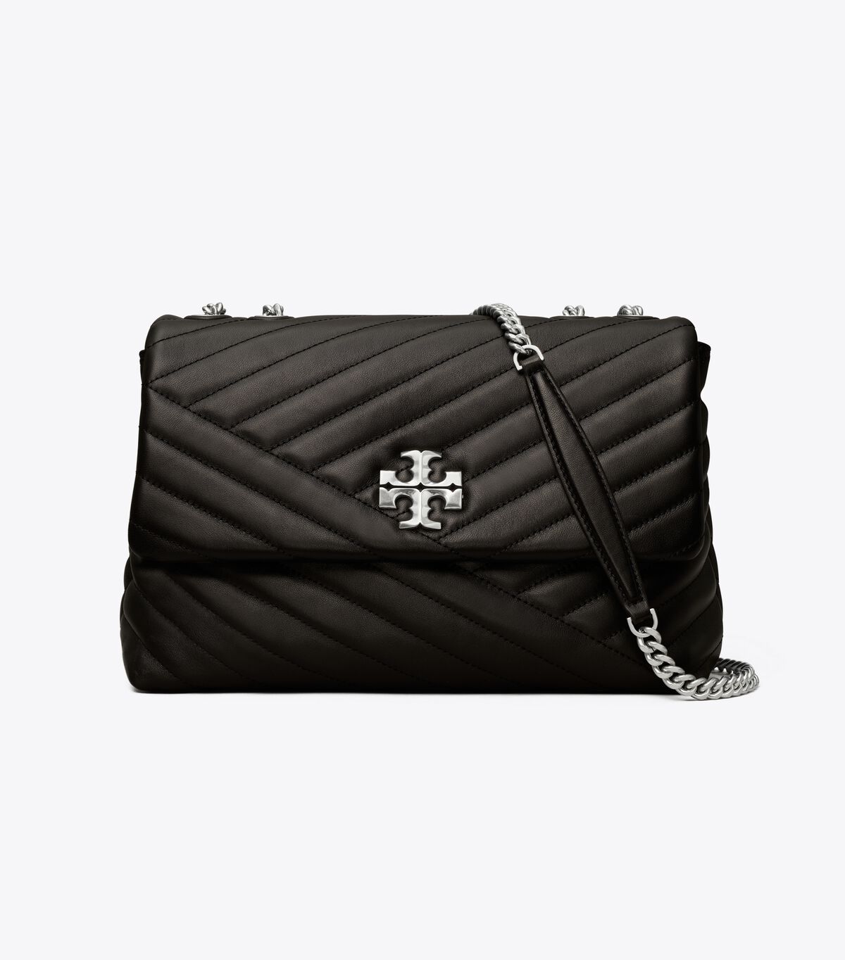 Black Tory Burch Kira Chevron Convertible Women's Shoulder Bags | OUTLET-21036479