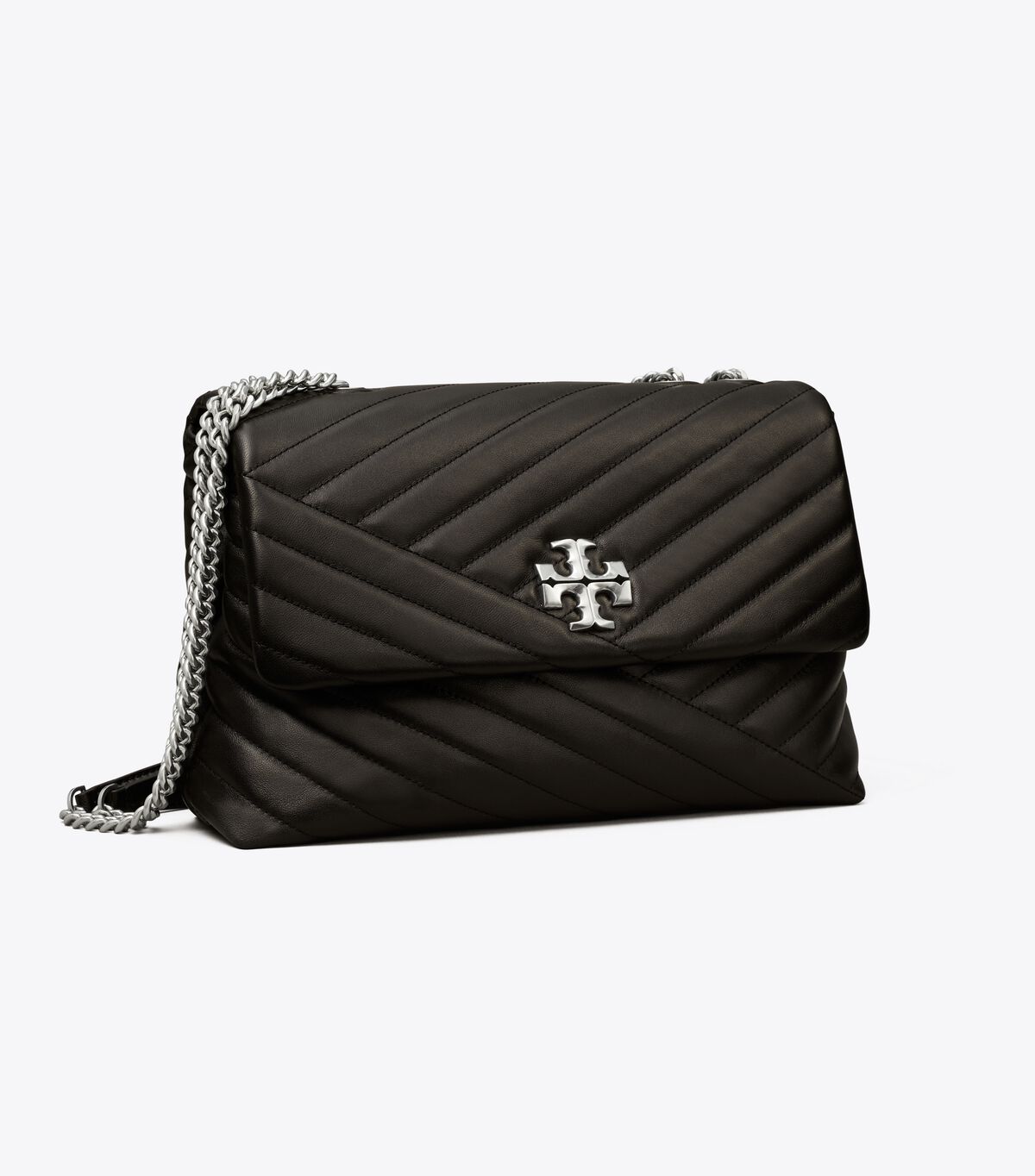 Black Tory Burch Kira Chevron Convertible Women\'s Shoulder Bags | OUTLET-21036479