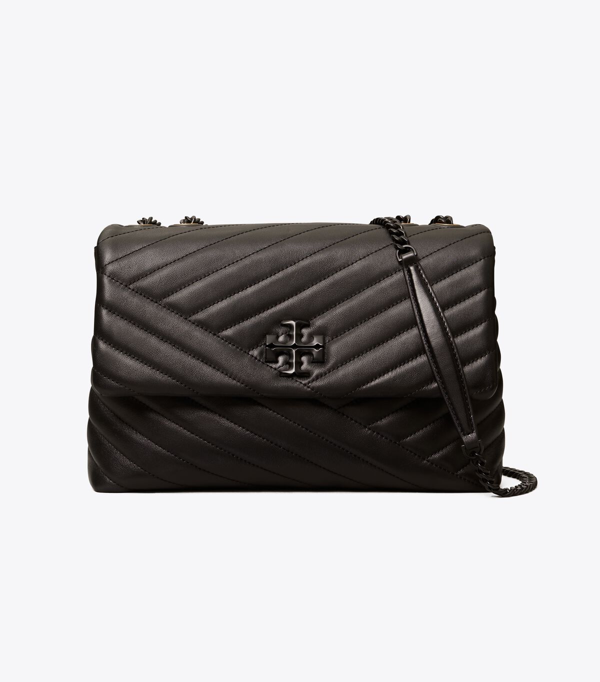 Black Tory Burch Kira Chevron Convertible Women's Shoulder Bags | OUTLET-89045239