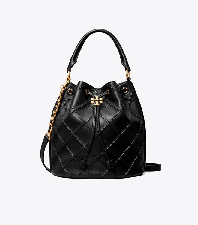 Black Tory Burch Large Fleming Soft Women's Bucket Bags | OUTLET-67125989