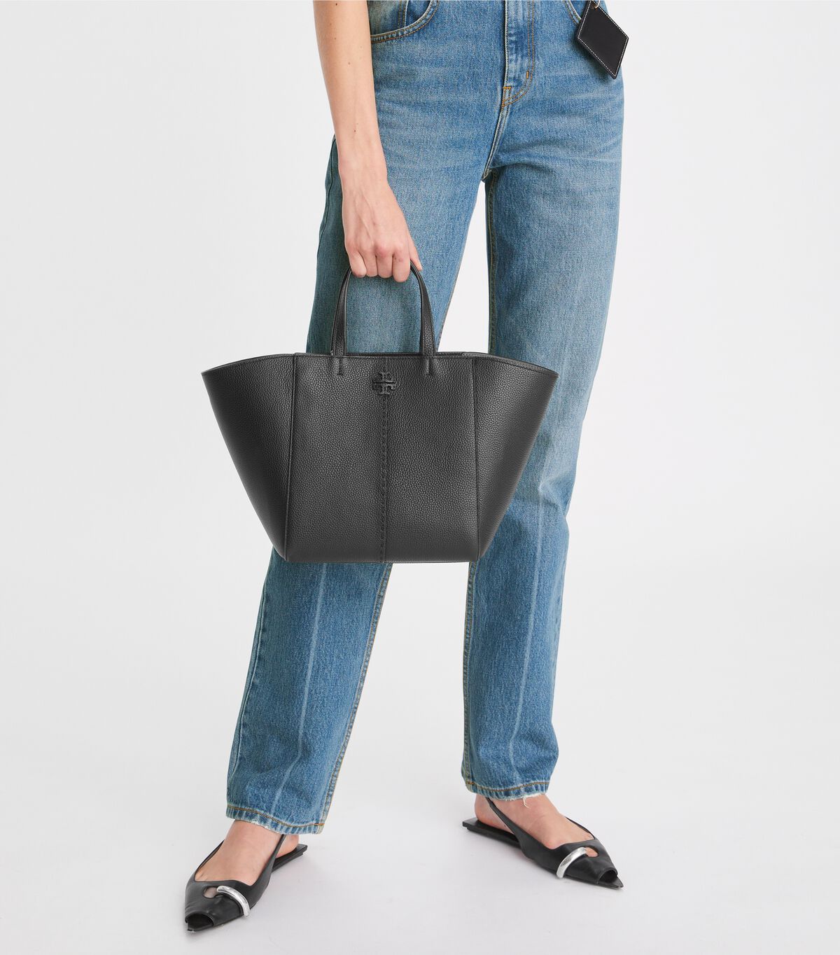 Black Tory Burch Mcgraw Carryall Women's Tote Bags | OUTLET-13540969