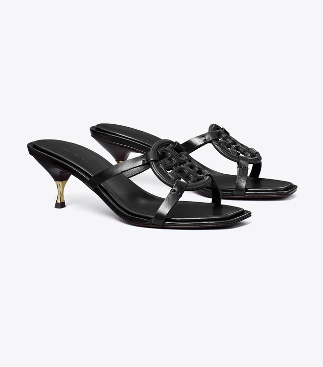 Black Tory Burch Miller Bombé Low Women\'s Heels | OUTLET-57296849