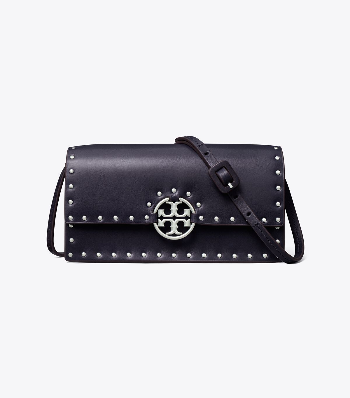 Black Tory Burch Miller Studded Women's Crossbody Bags | OUTLET-17284369