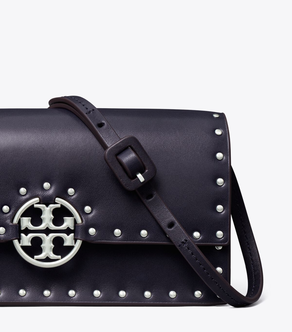 Black Tory Burch Miller Studded Women's Crossbody Bags | OUTLET-17284369