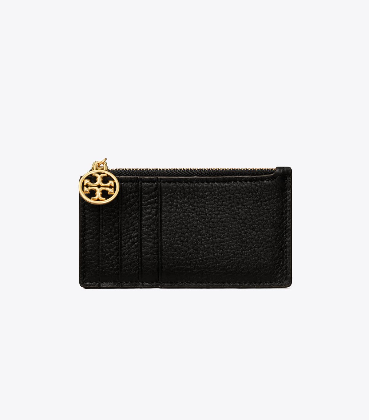 Black Tory Burch Miller Top-zip Women's Card Case | OUTLET-06921389