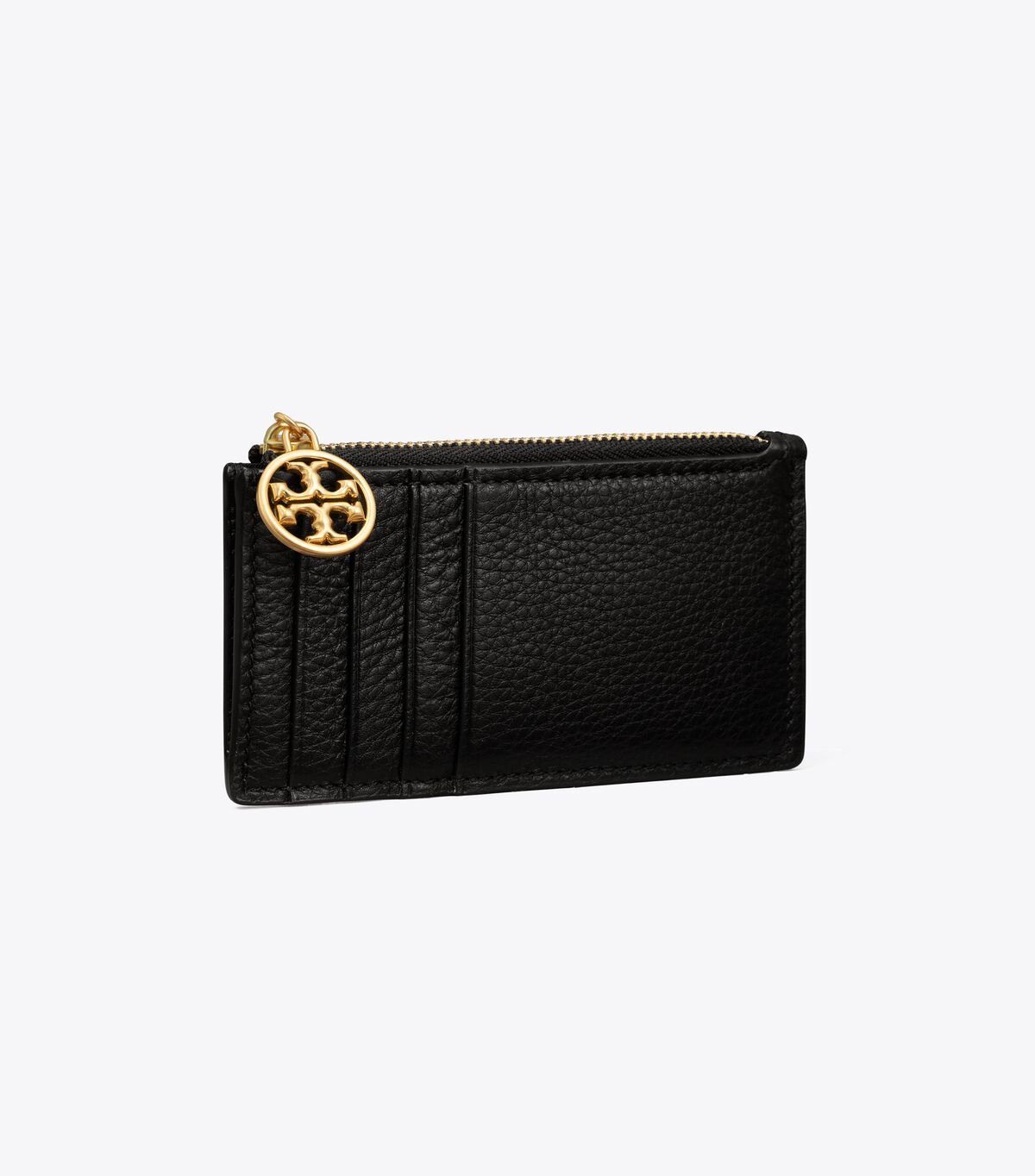 Black Tory Burch Miller Top-zip Women\'s Card Case | OUTLET-06921389