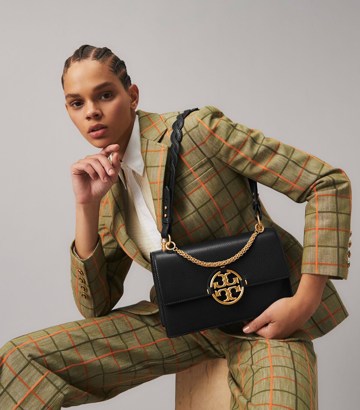 Black Tory Burch Miller Women's Crossbody Bags | OUTLET-03165879