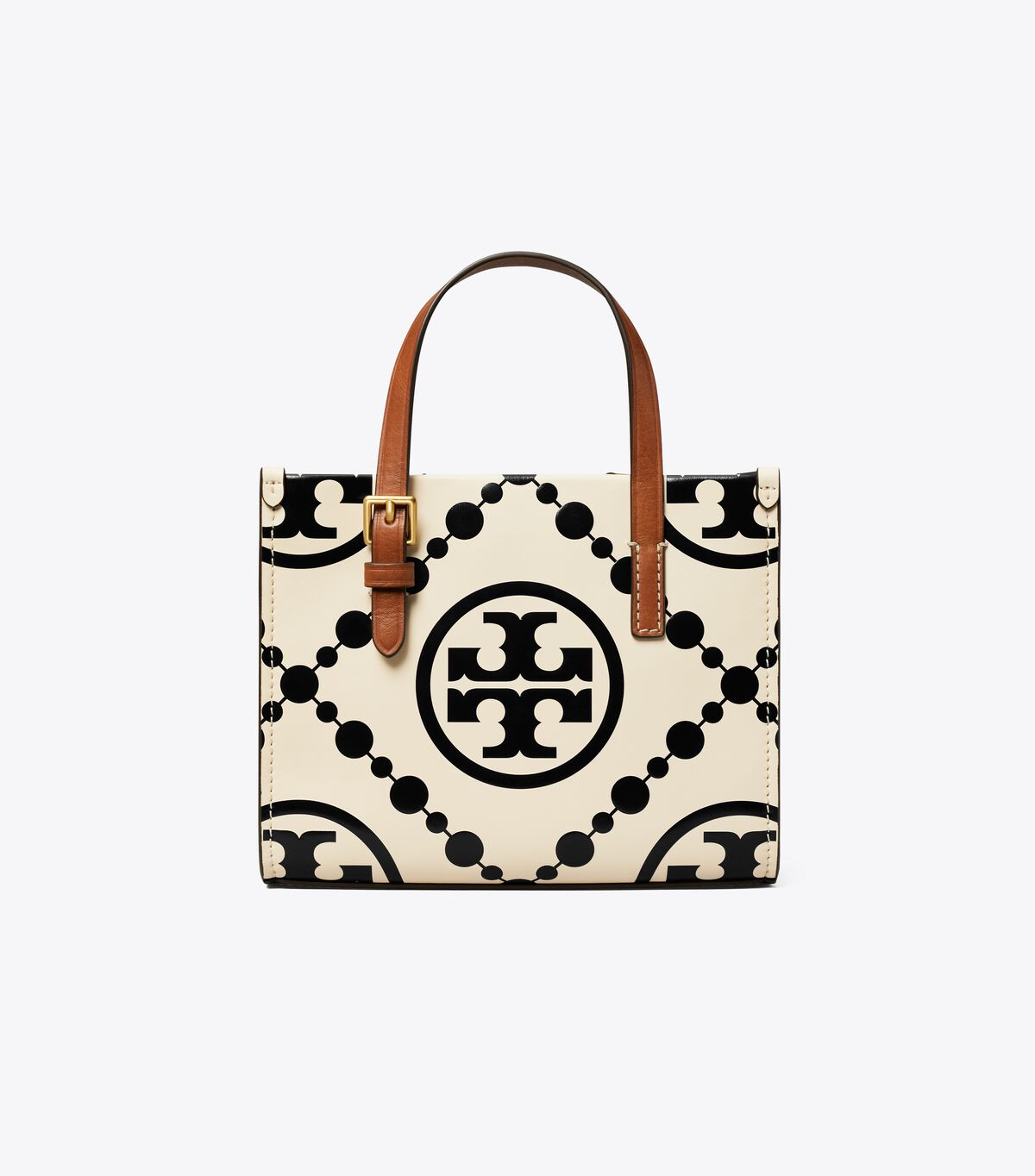 Black Tory Burch Mini T Monogram Contrast Embossed Women's Crossbody Bags | OUTLET-50839219