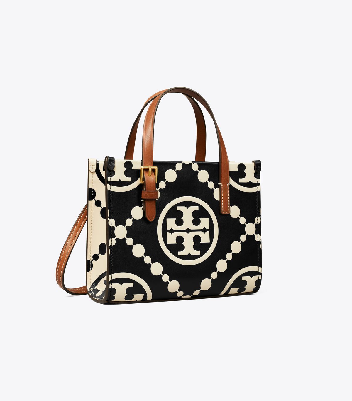 Black Tory Burch Mini T Monogram Contrast Embossed Women\'s Crossbody Bags | OUTLET-50839219