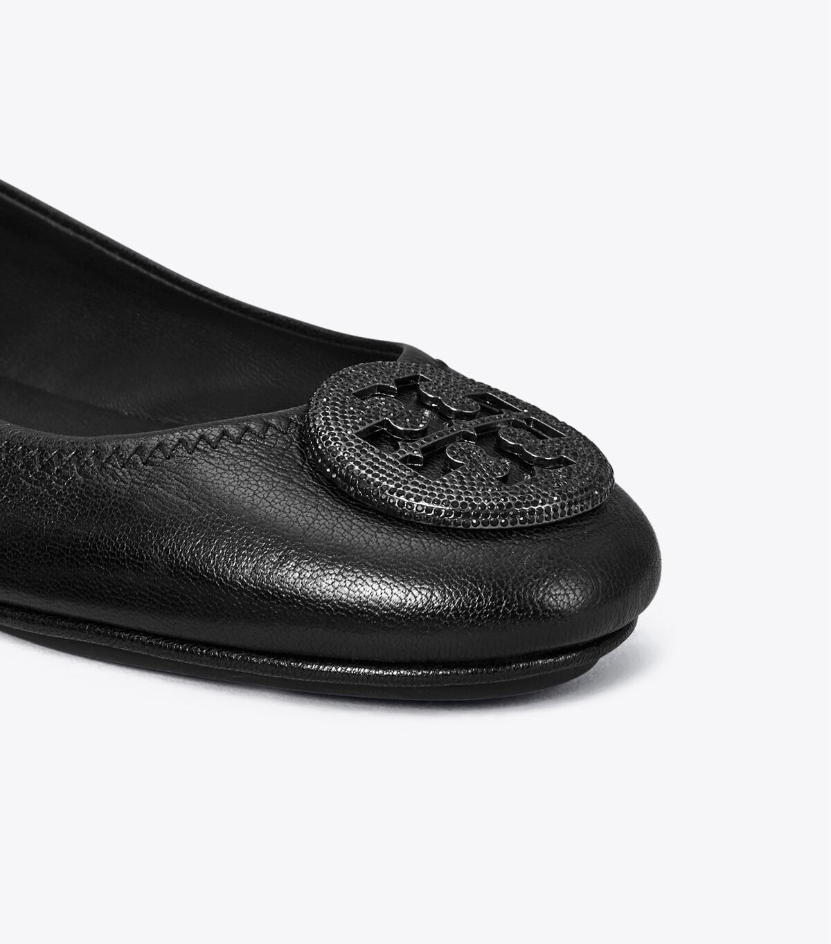 Black Tory Burch Minnie Travel Pavé Women's Ballet Flats | OUTLET-95124679