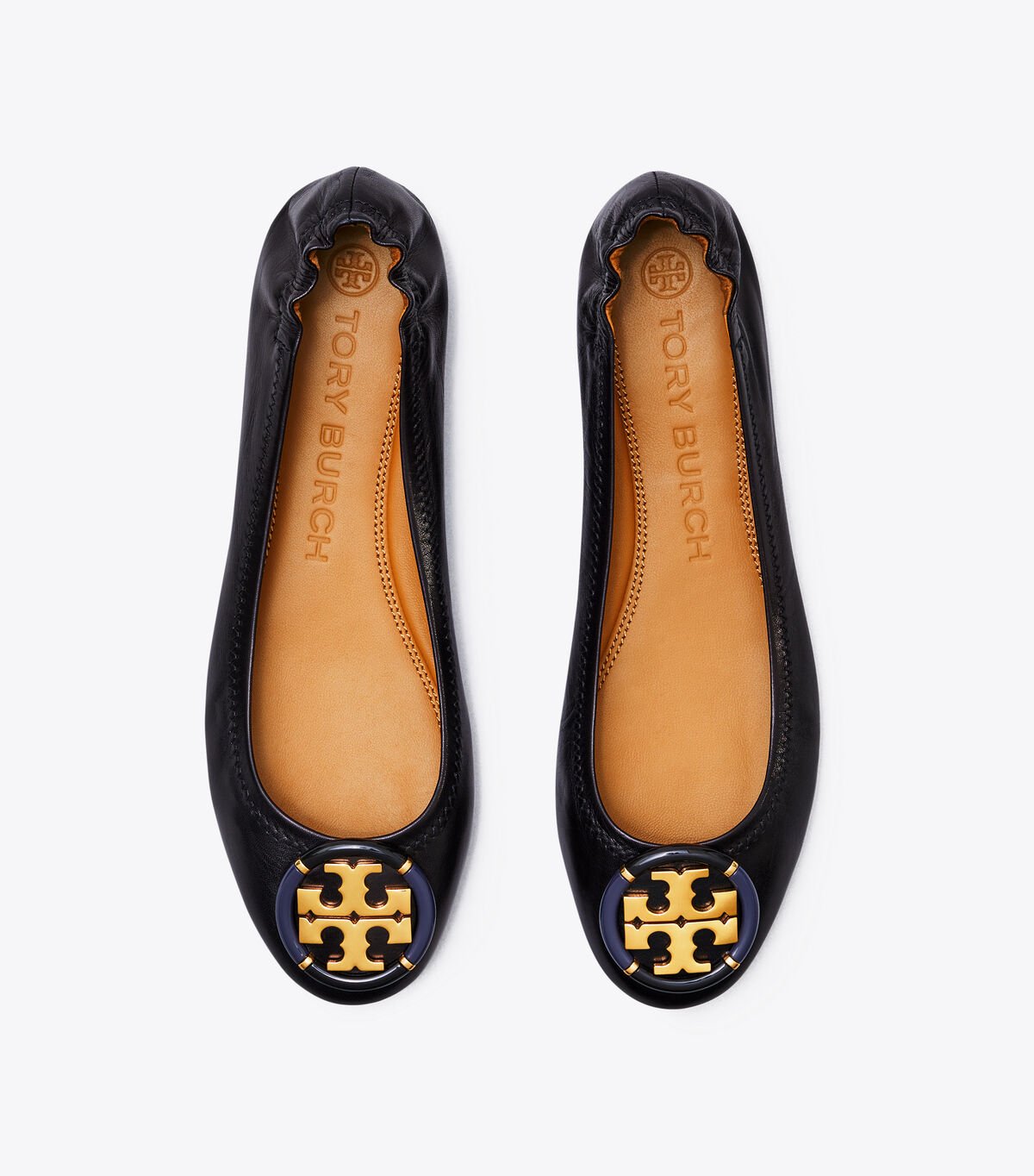 Black Tory Burch Multi-logo Women's Ballet Flats | OUTLET-80497539