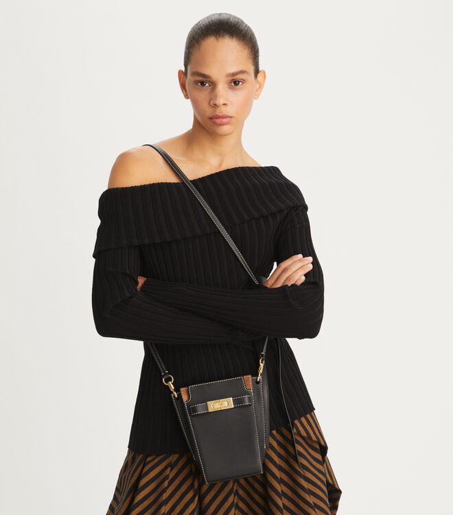 Black Tory Burch Petite Lee Radziwill Double Women's Bucket Bags | OUTLET-14865329