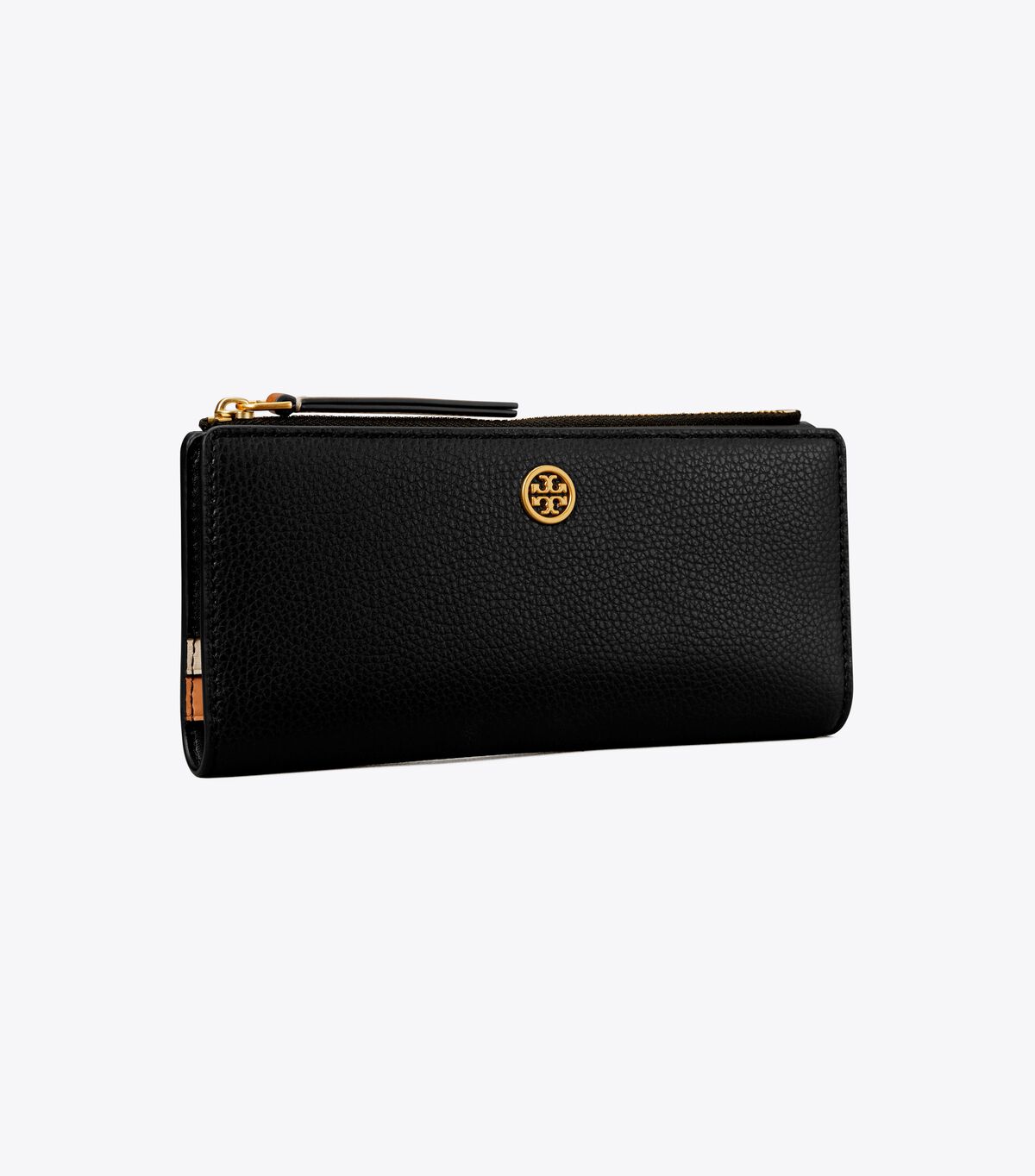 Black Tory Burch Robinson Pebbled Women\'s Wallets | OUTLET-84297319