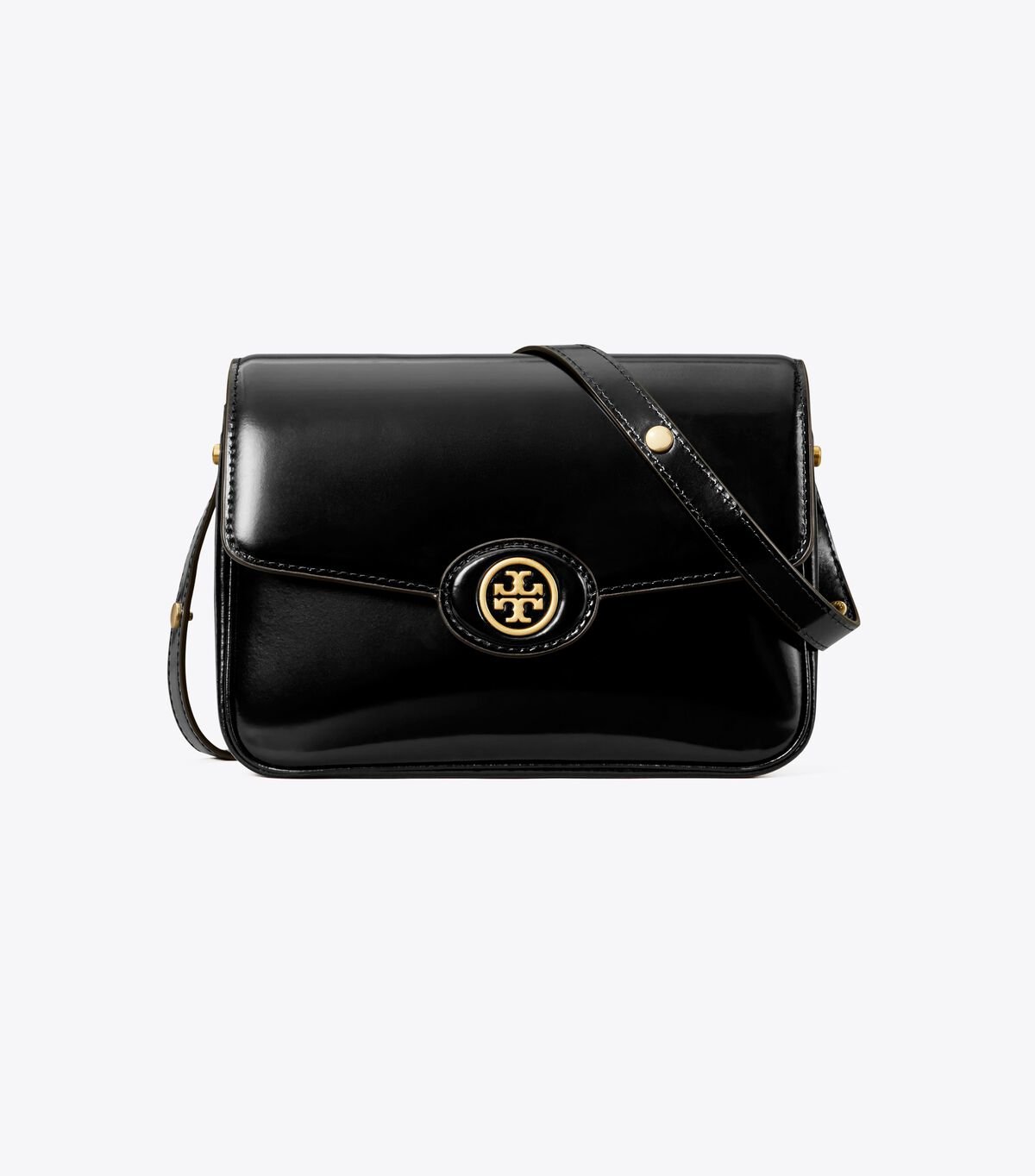 Black Tory Burch Robinson Spazzolato Convertible Women's Shoulder Bags | OUTLET-54983609