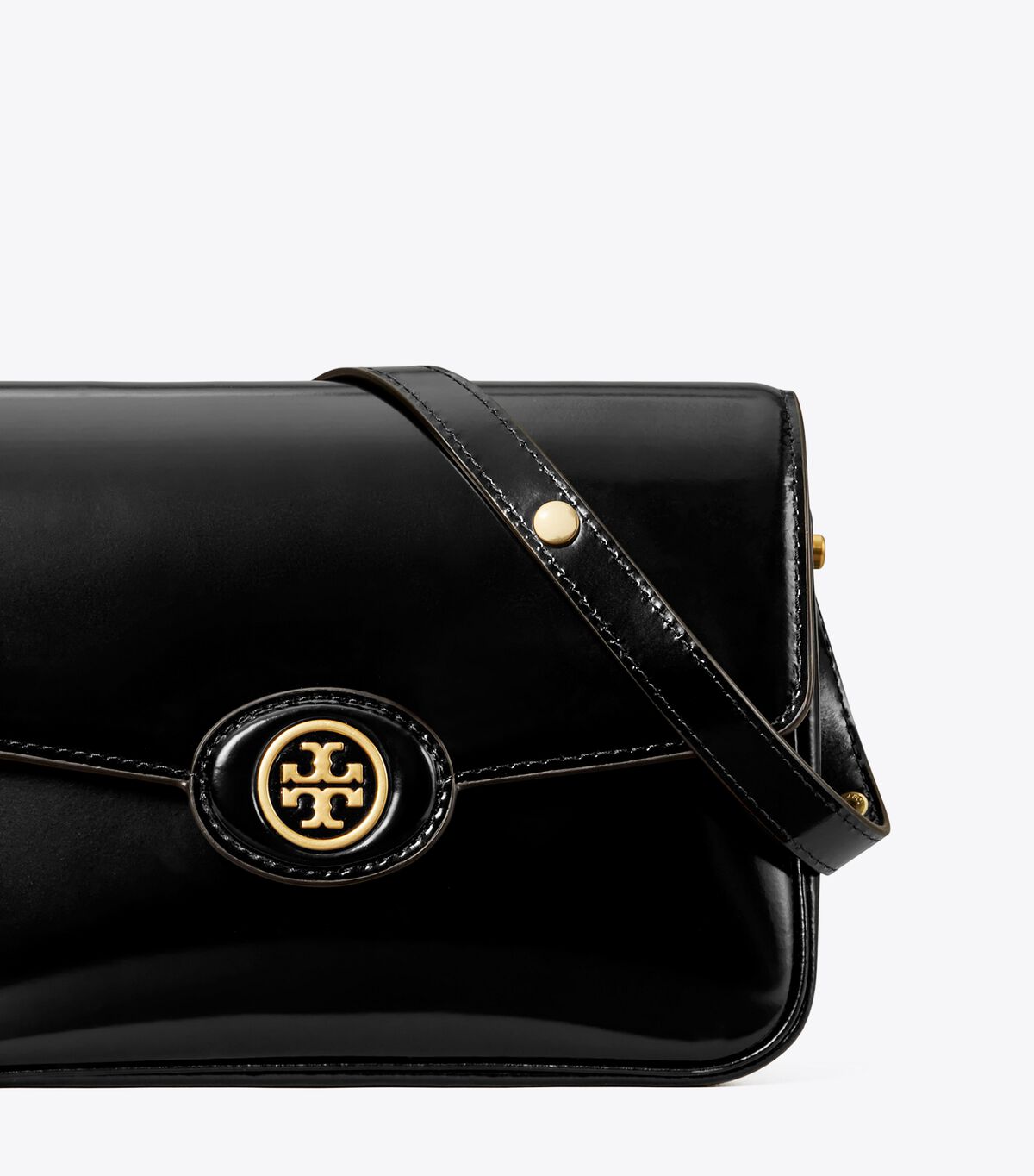 Black Tory Burch Robinson Spazzolato Convertible Women's Shoulder Bags | OUTLET-54983609