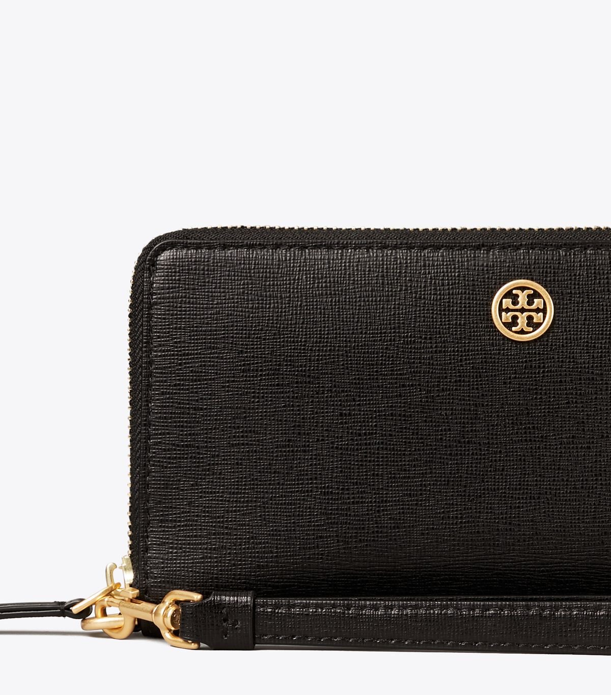 Black Tory Burch Robinson Zip Women's Wallets | OUTLET-91634289