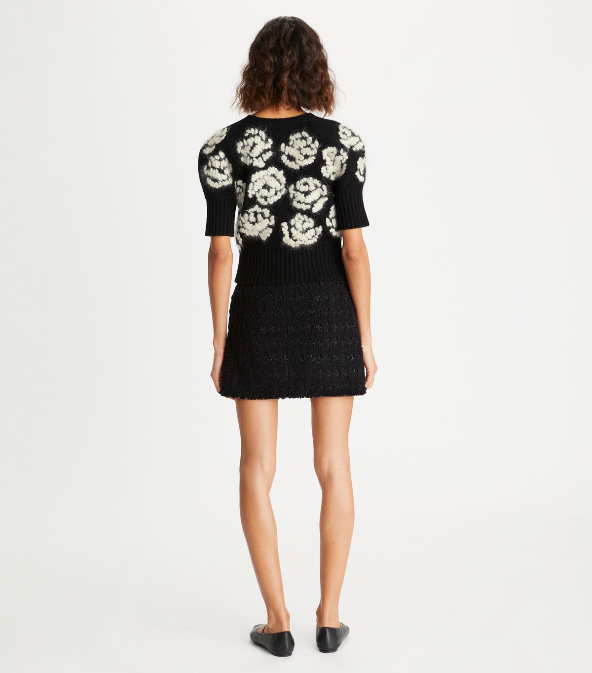 Black Tory Burch Rose-embroidered Women's Sweaters | OUTLET-01953649